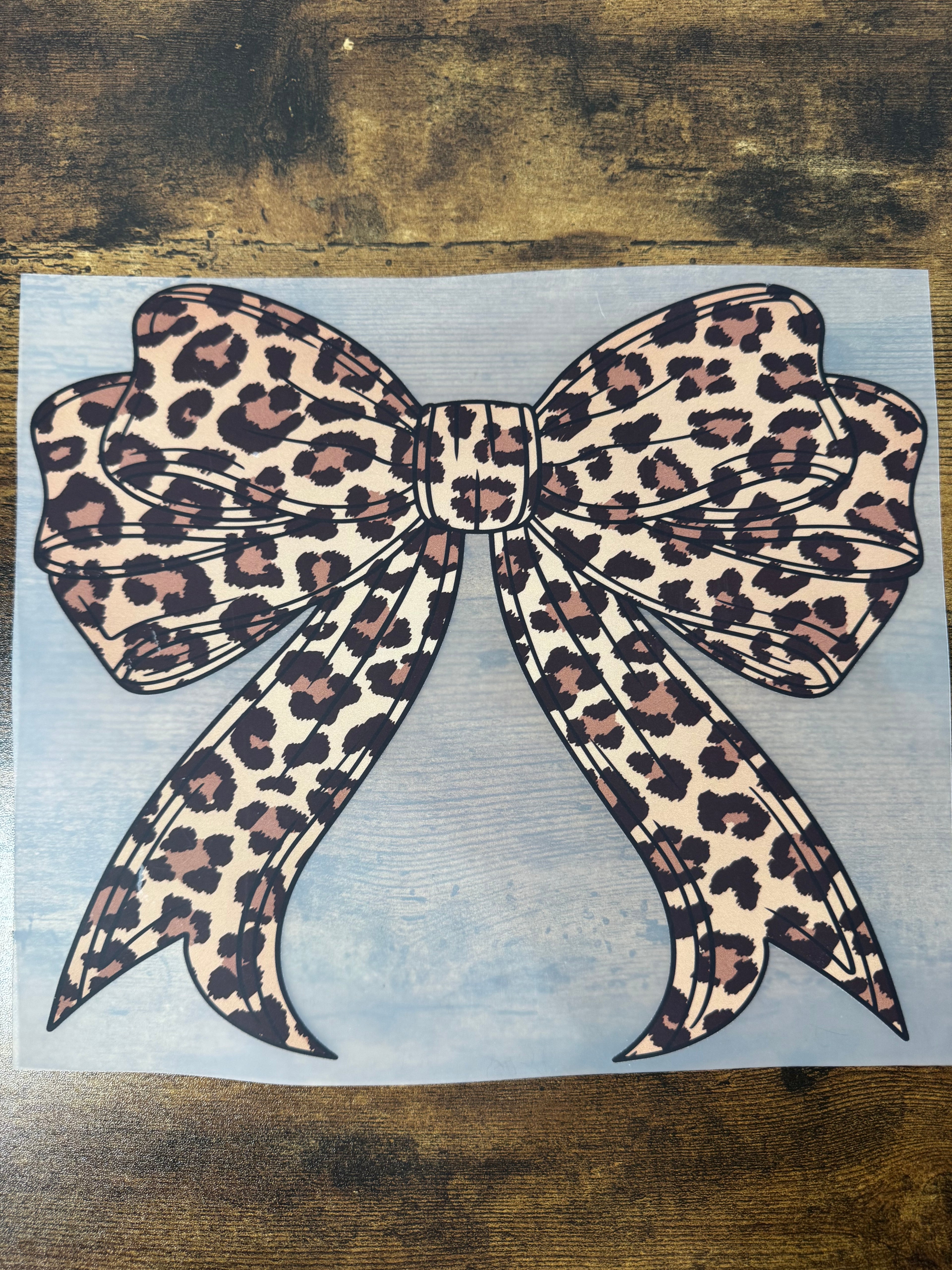 Leopard Bow Transfer