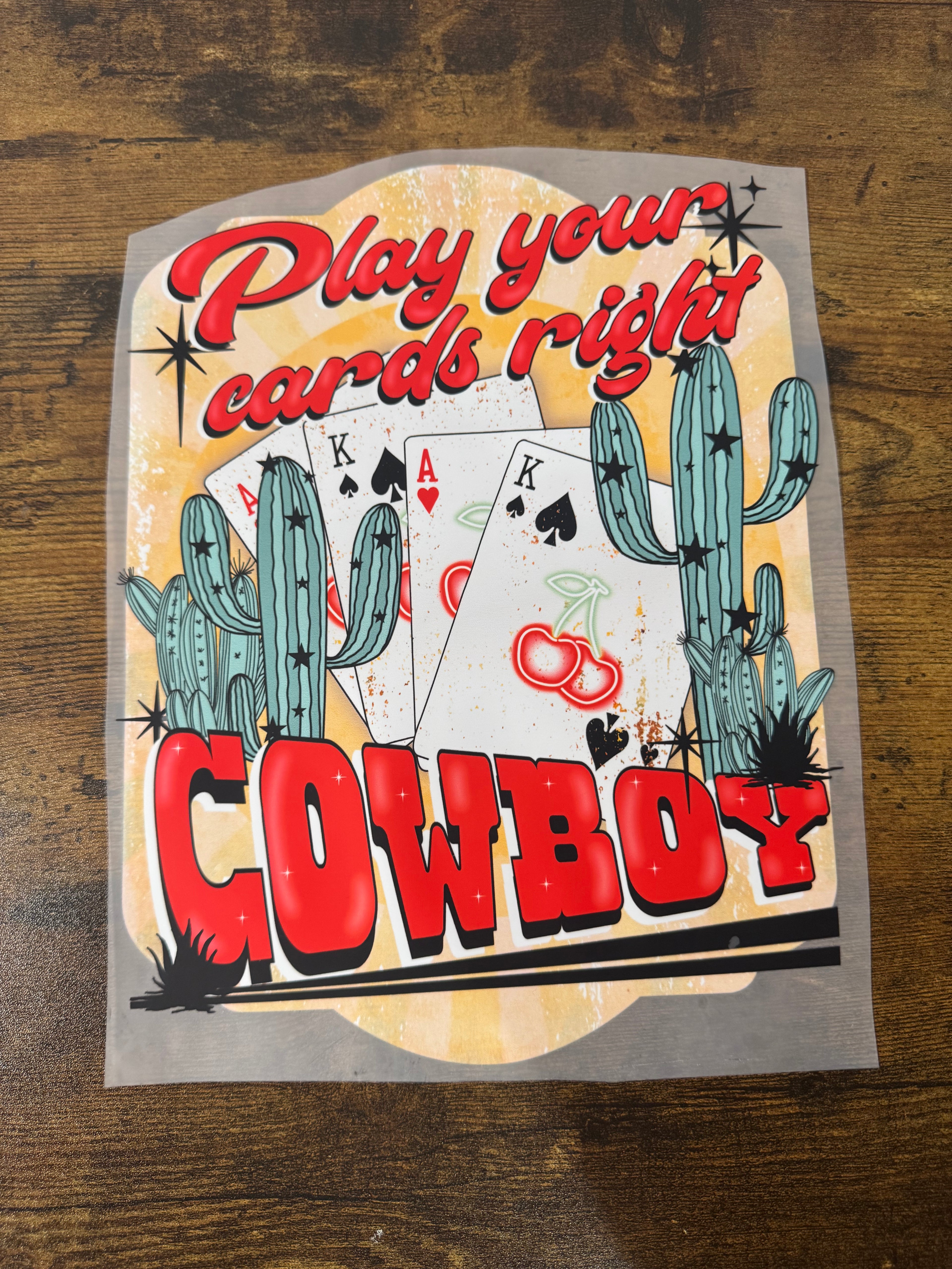 Play Your Cards Right Cowboy Transfer