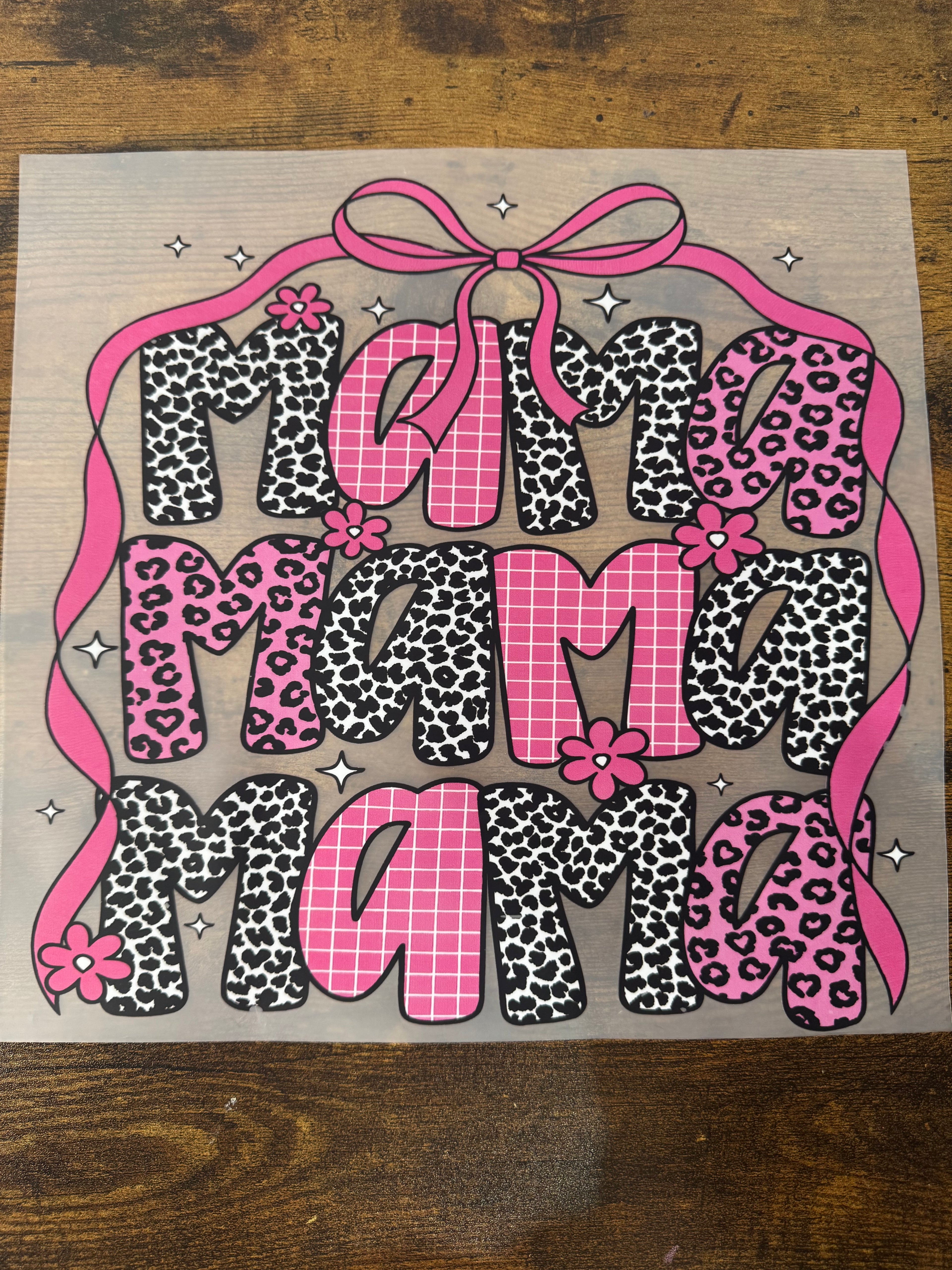 Pink & Black Leopard Mama Transfer