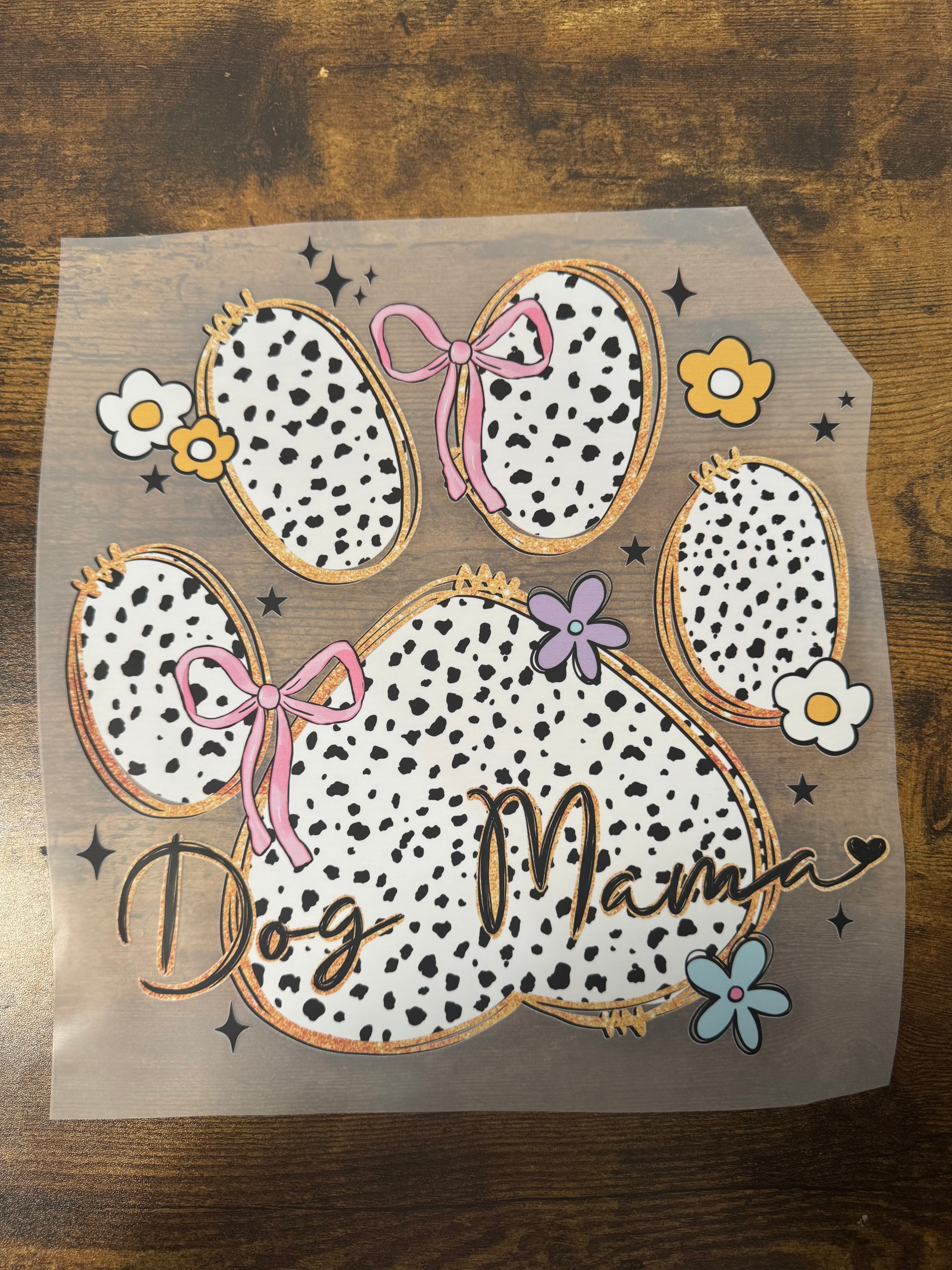 Polka Dot Dog Mama Transfer