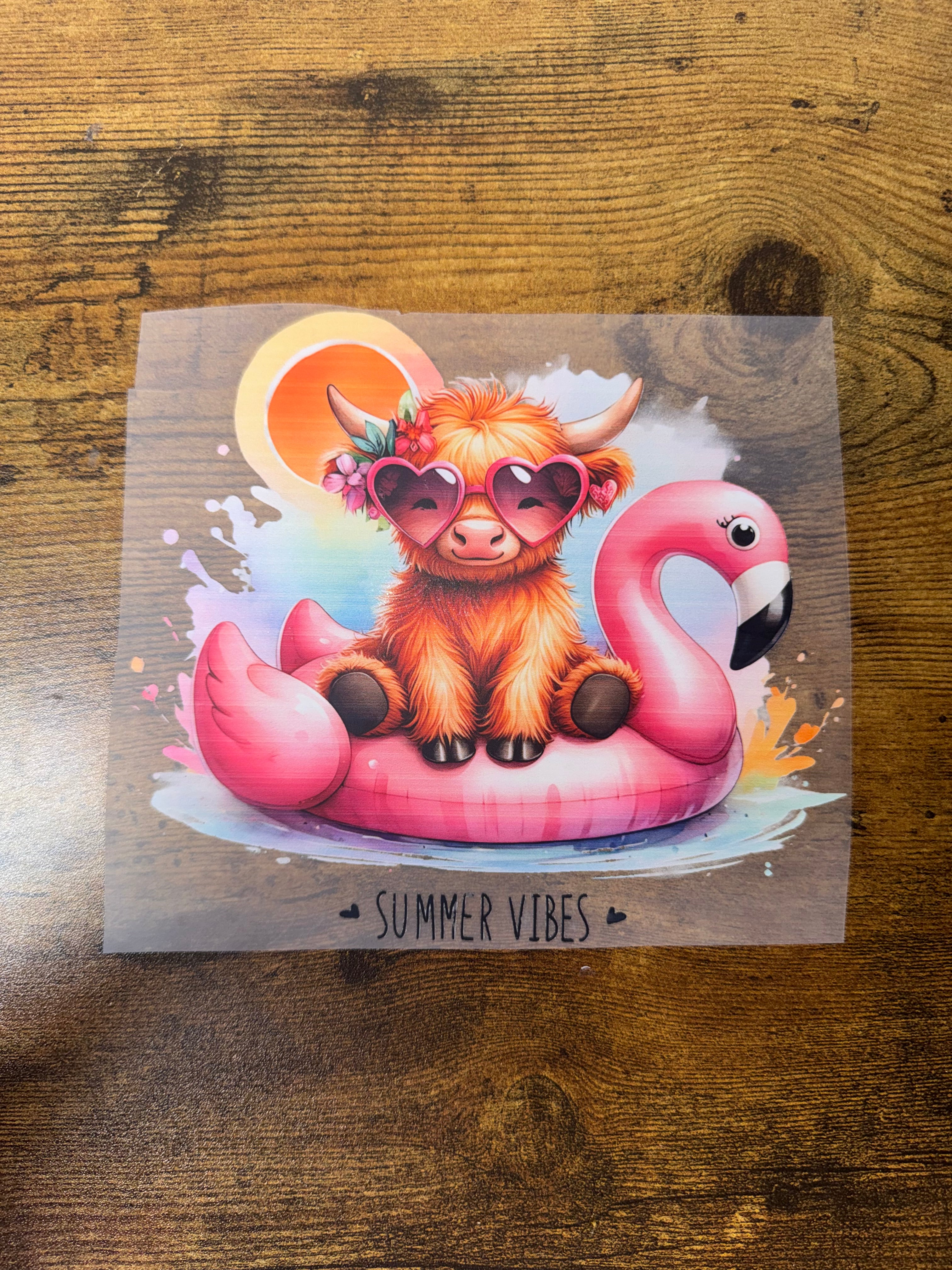 Summer Vibes Cow Transfer