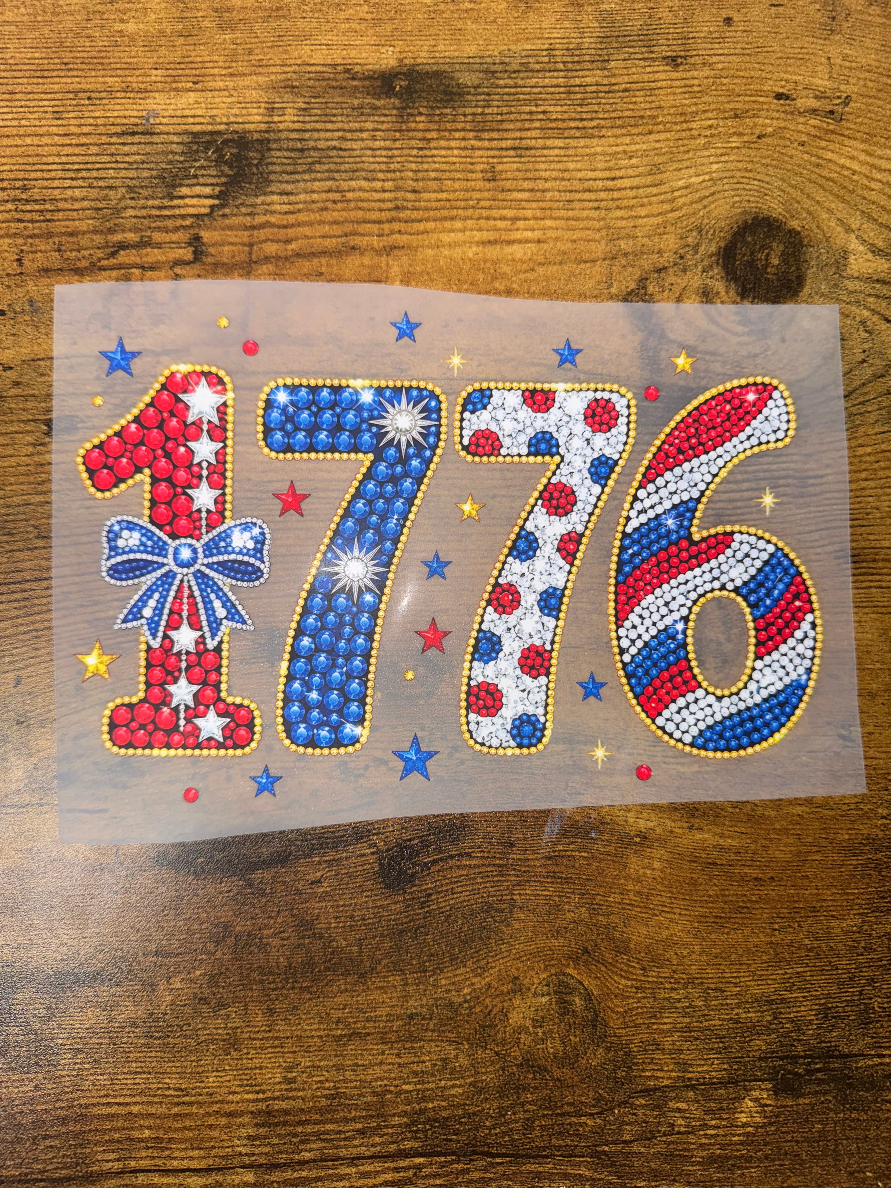 Rhinestone Effect 1776 Transfer