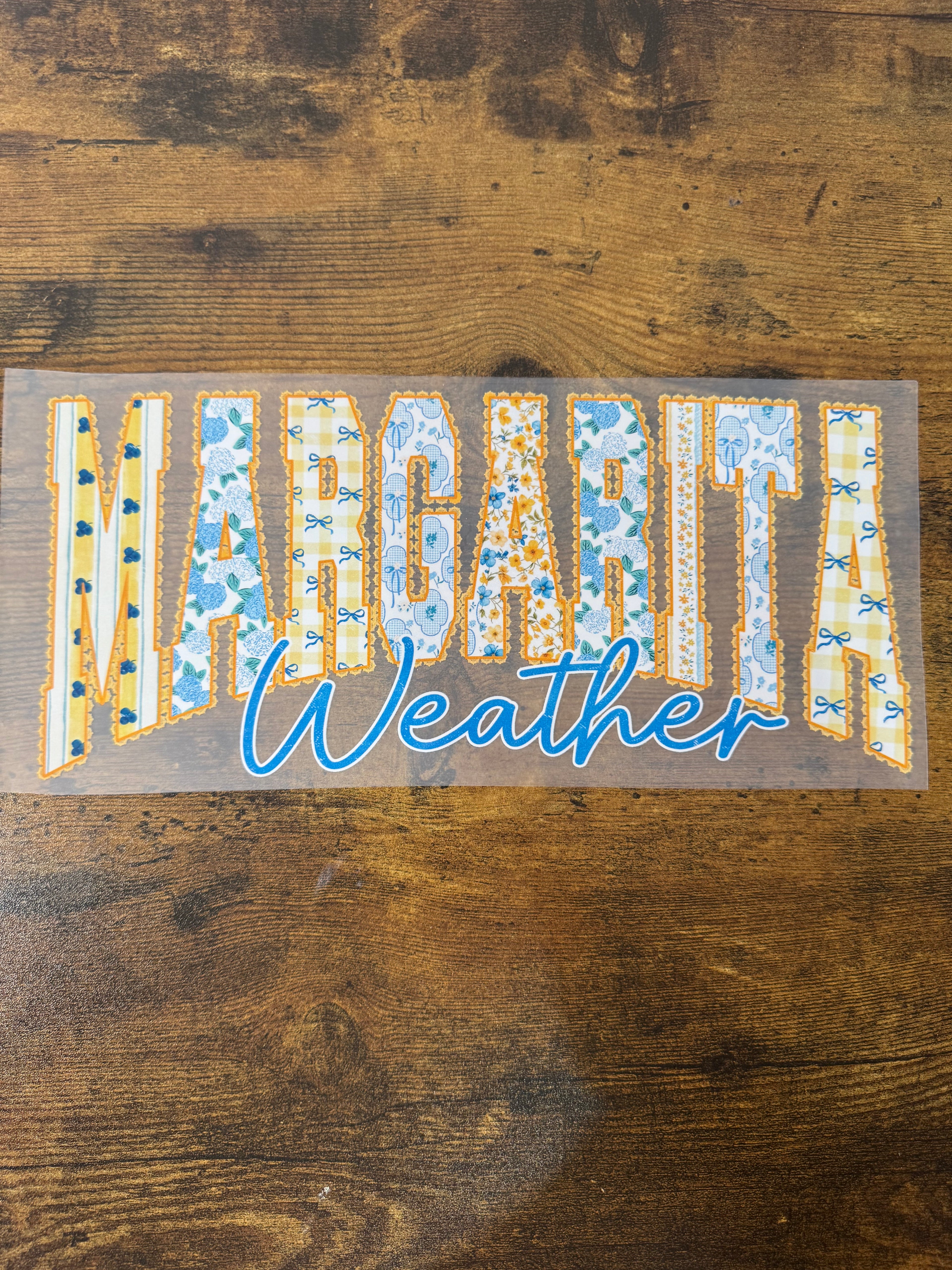 Floral Margarita Weather Transfer
