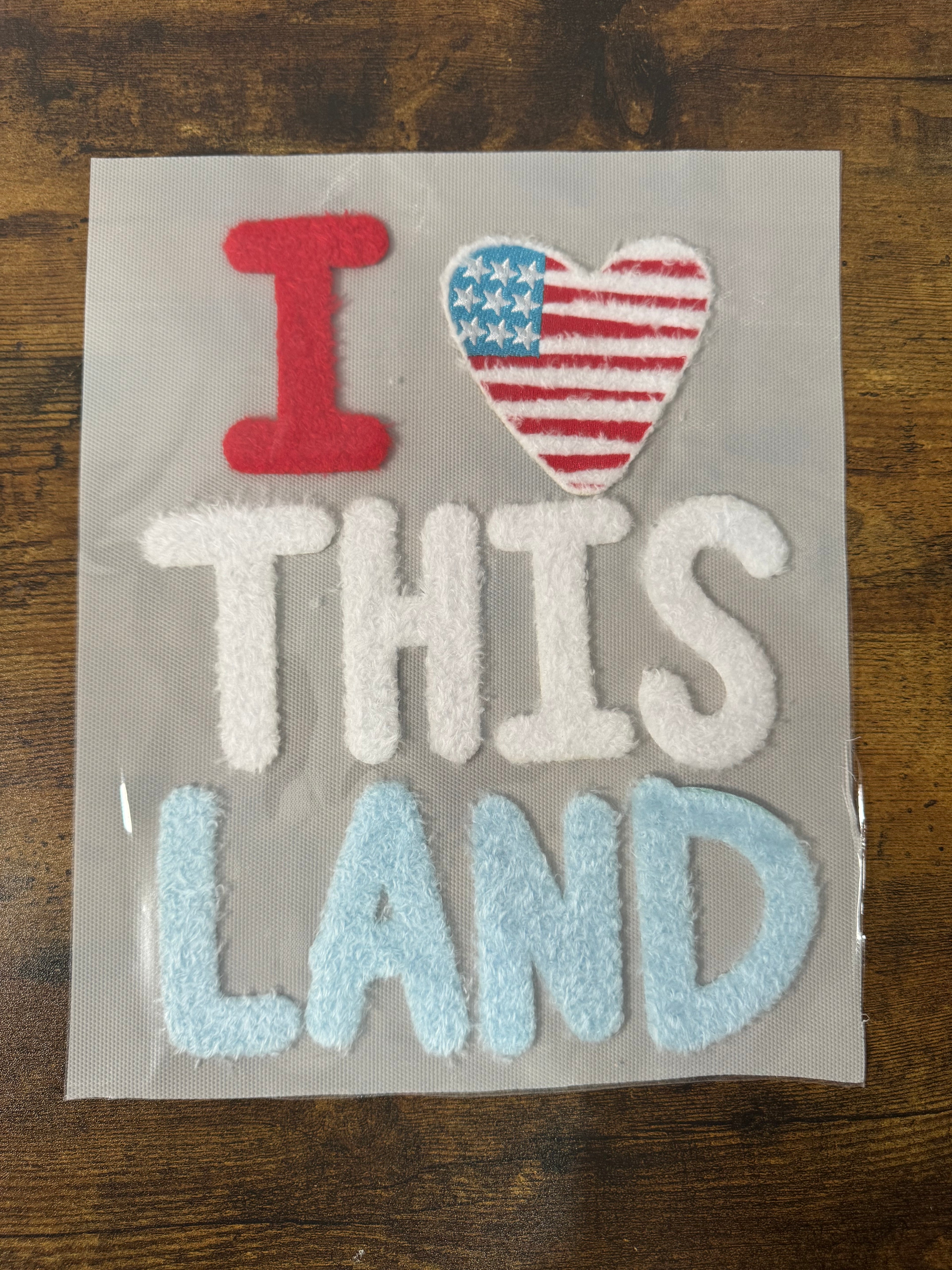 I Love This Land FUZZY Transfer
