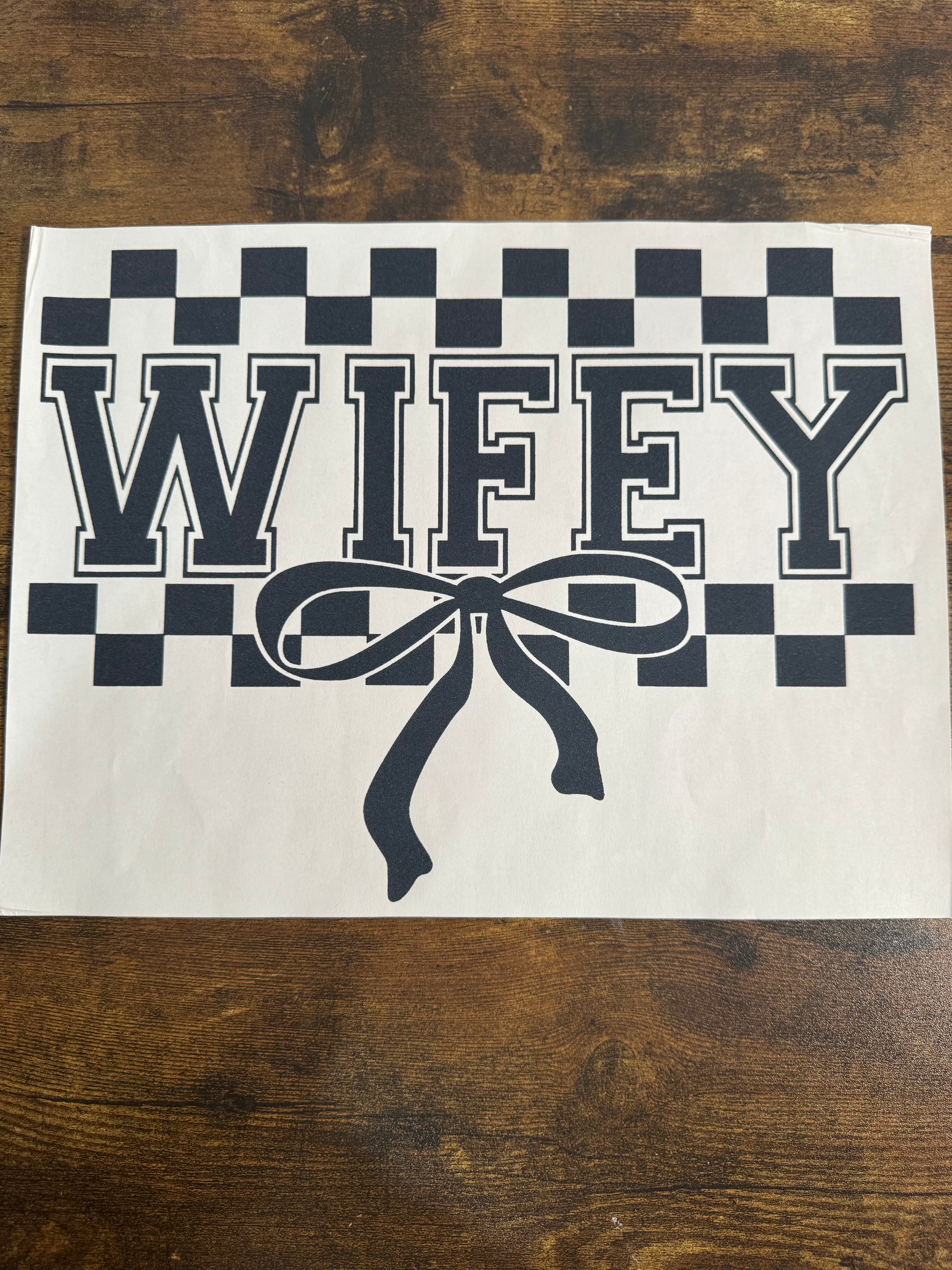 Checkered WIFEY Transfer