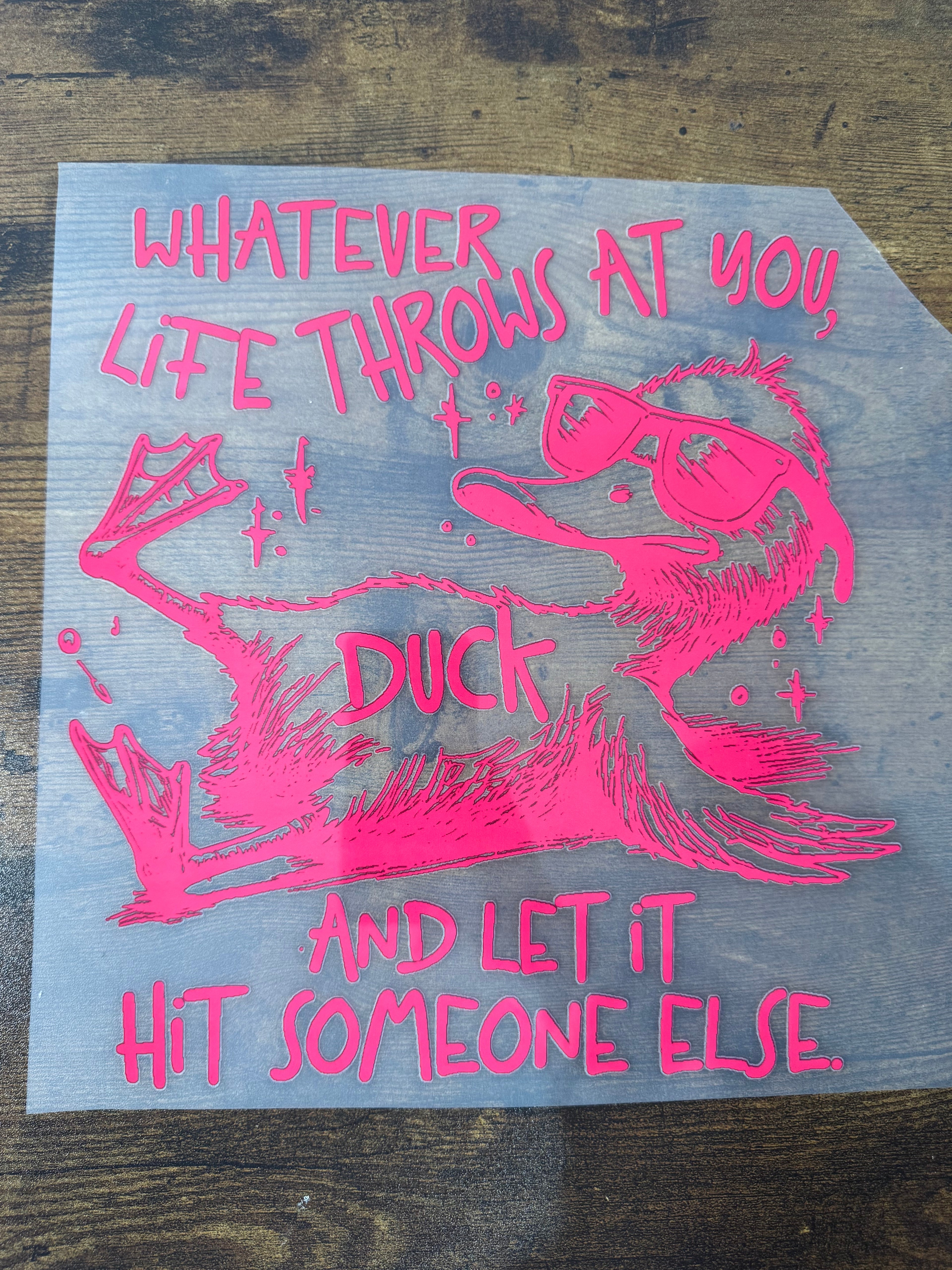 Sarcastic Duck Transfer