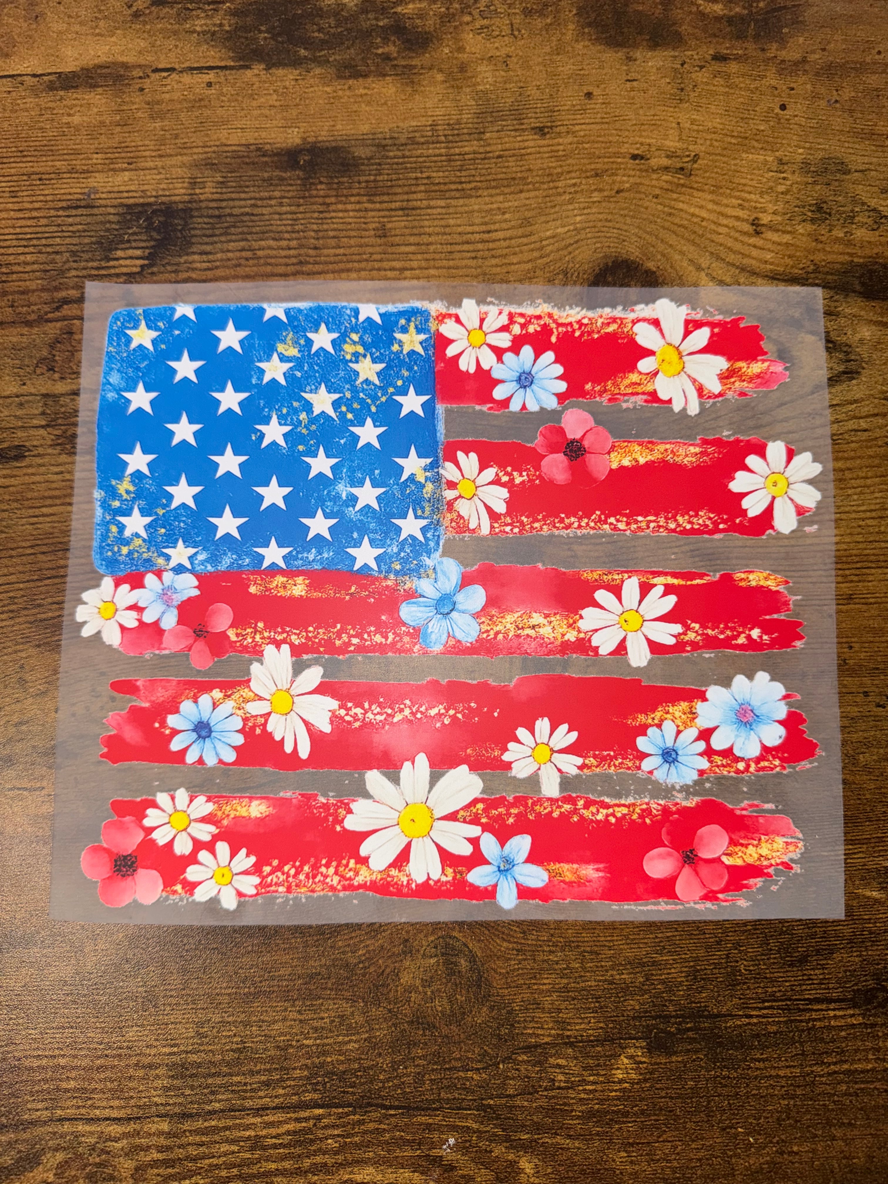Floral Flag Transfer