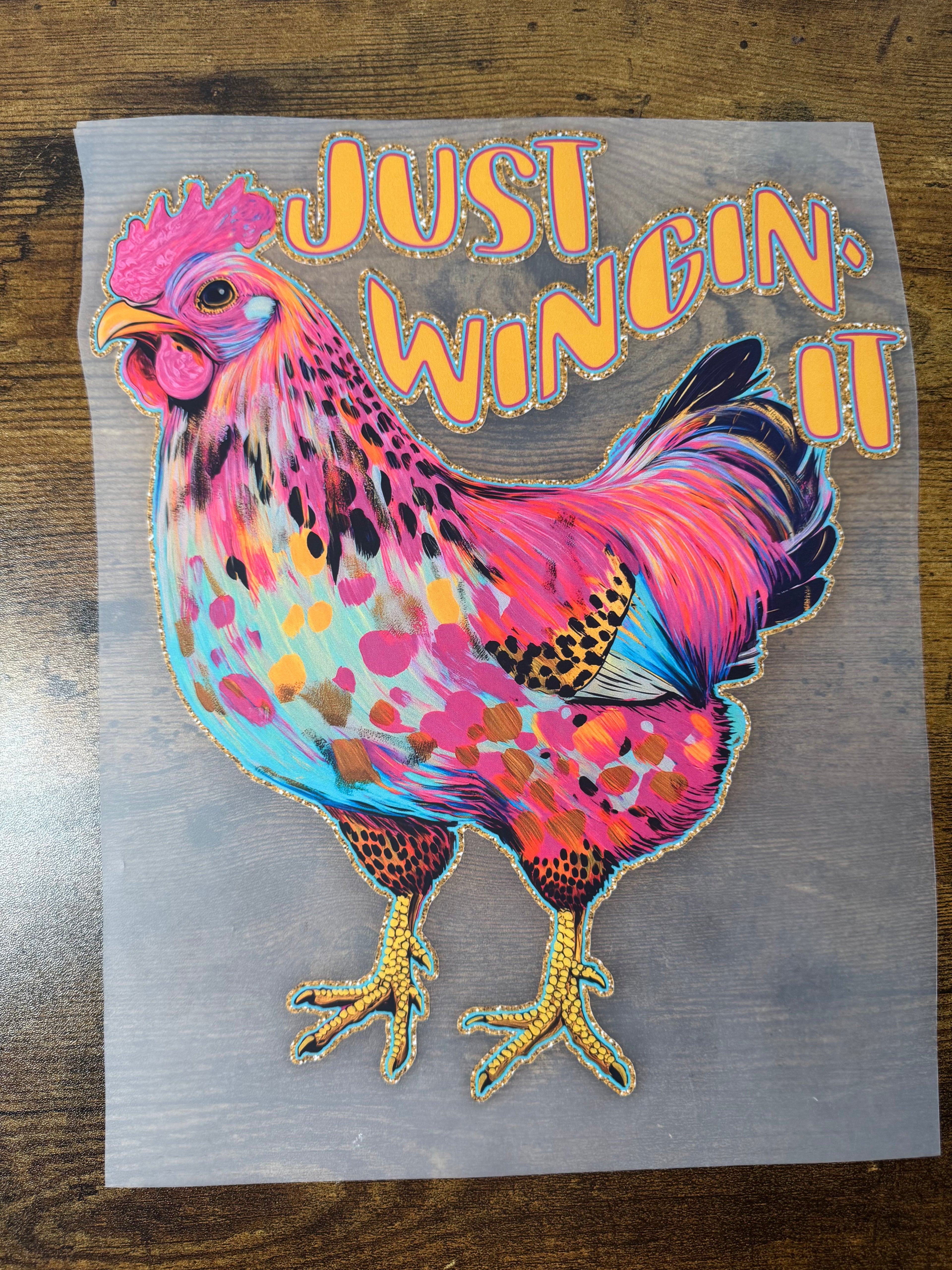 Just Wingin’ It Chicken Transfer