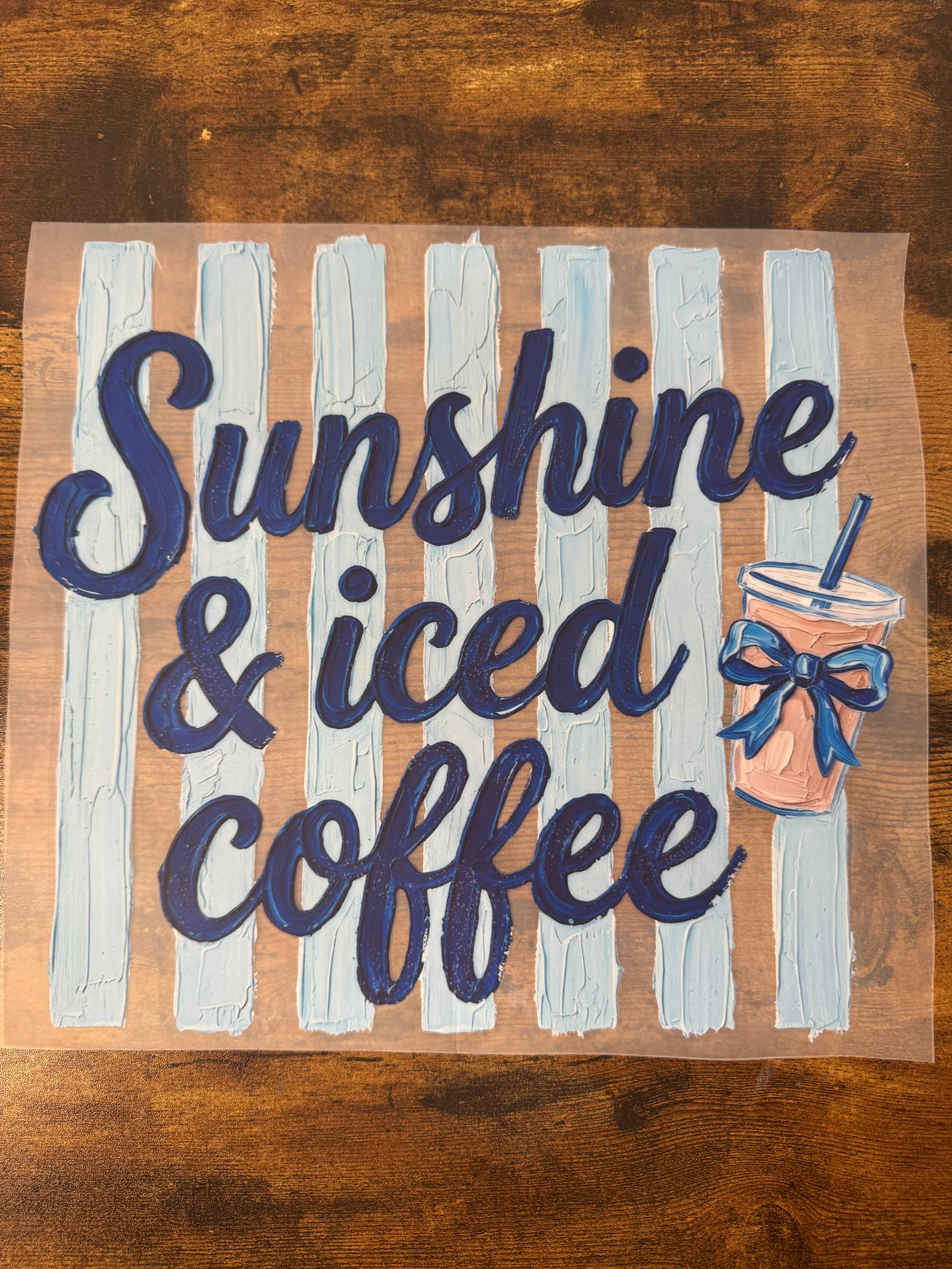 Sunshine & Iced Coffee Transfer