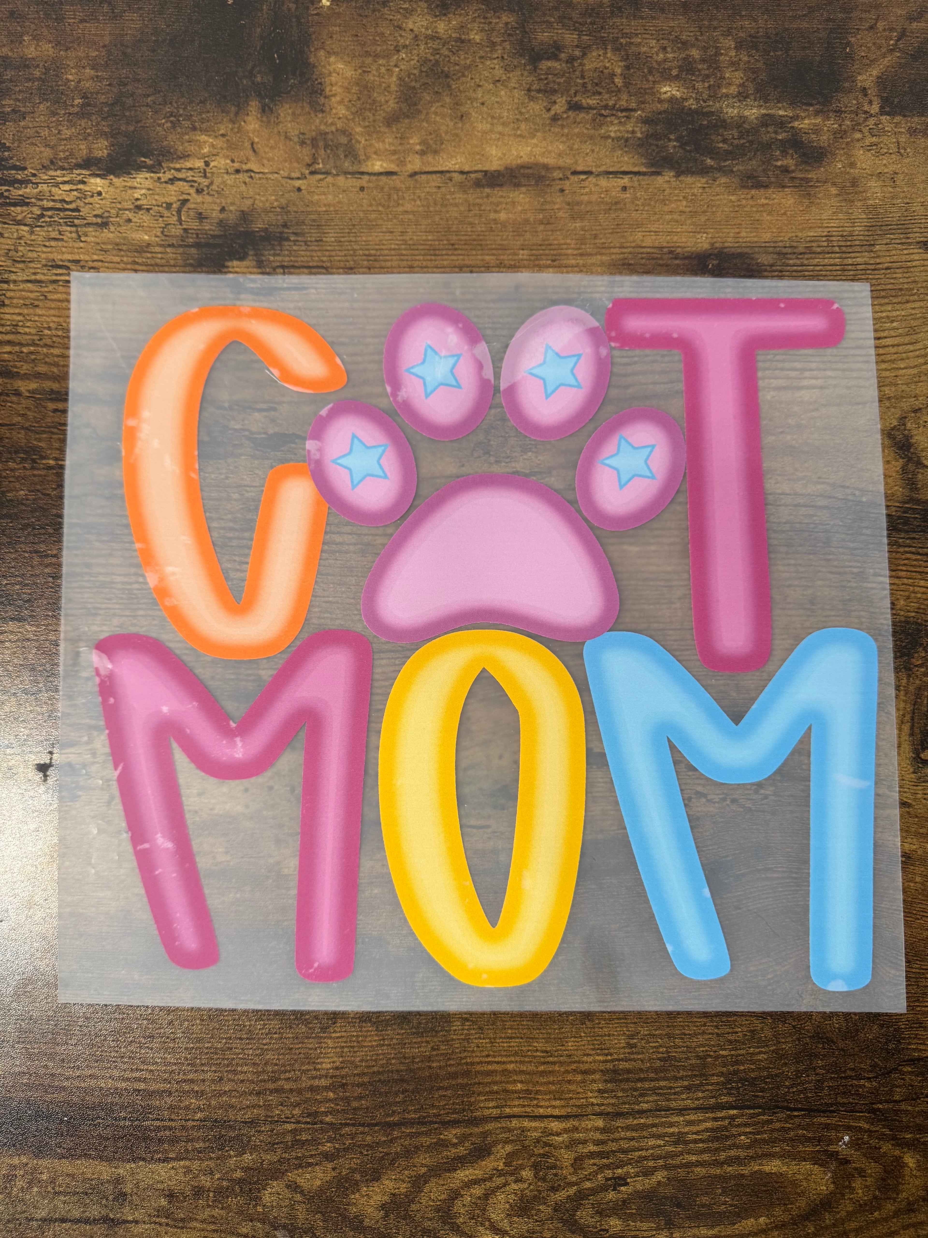 Neon Cat Mom Transfer