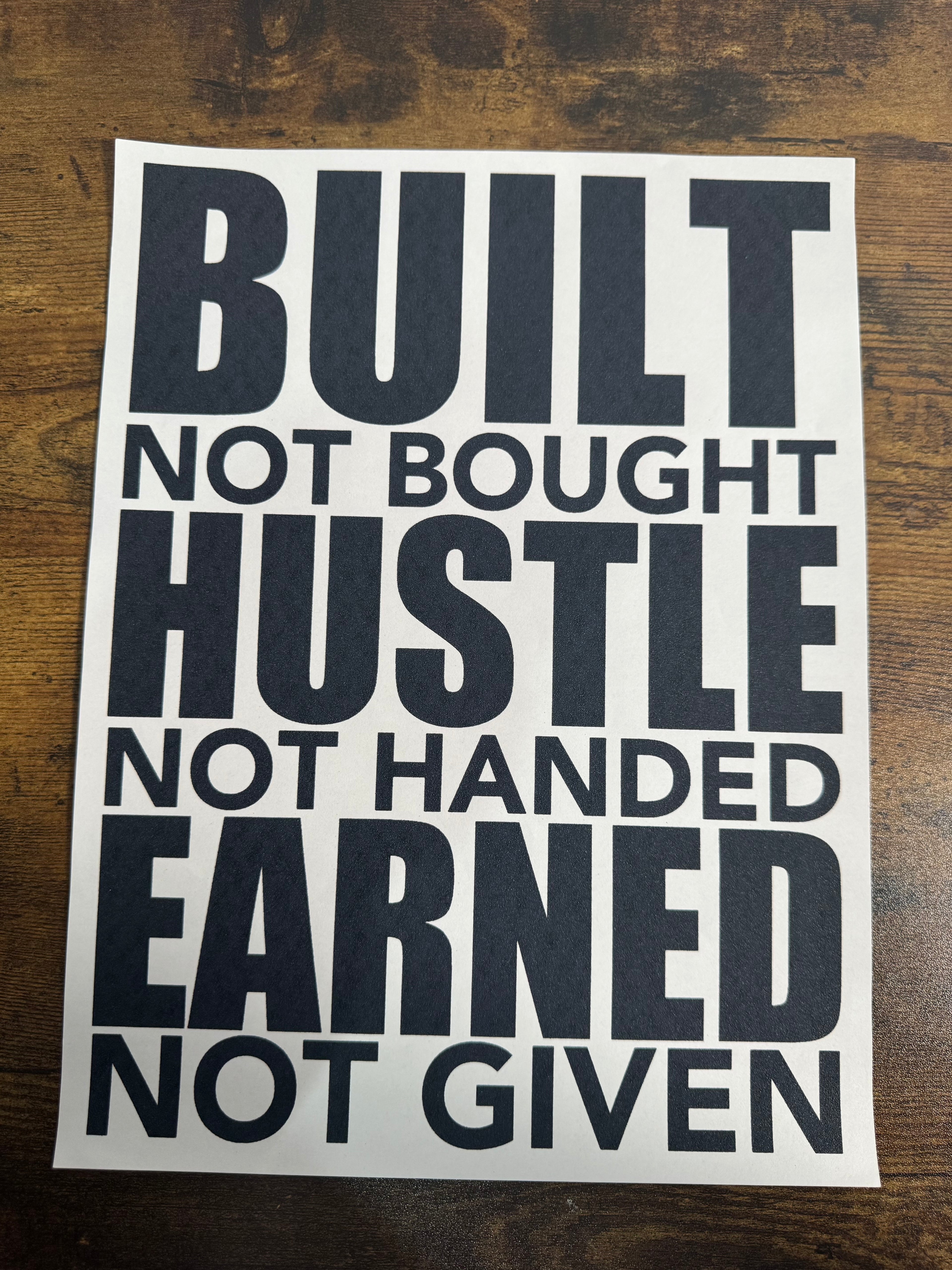 Built Not Bought Transfer