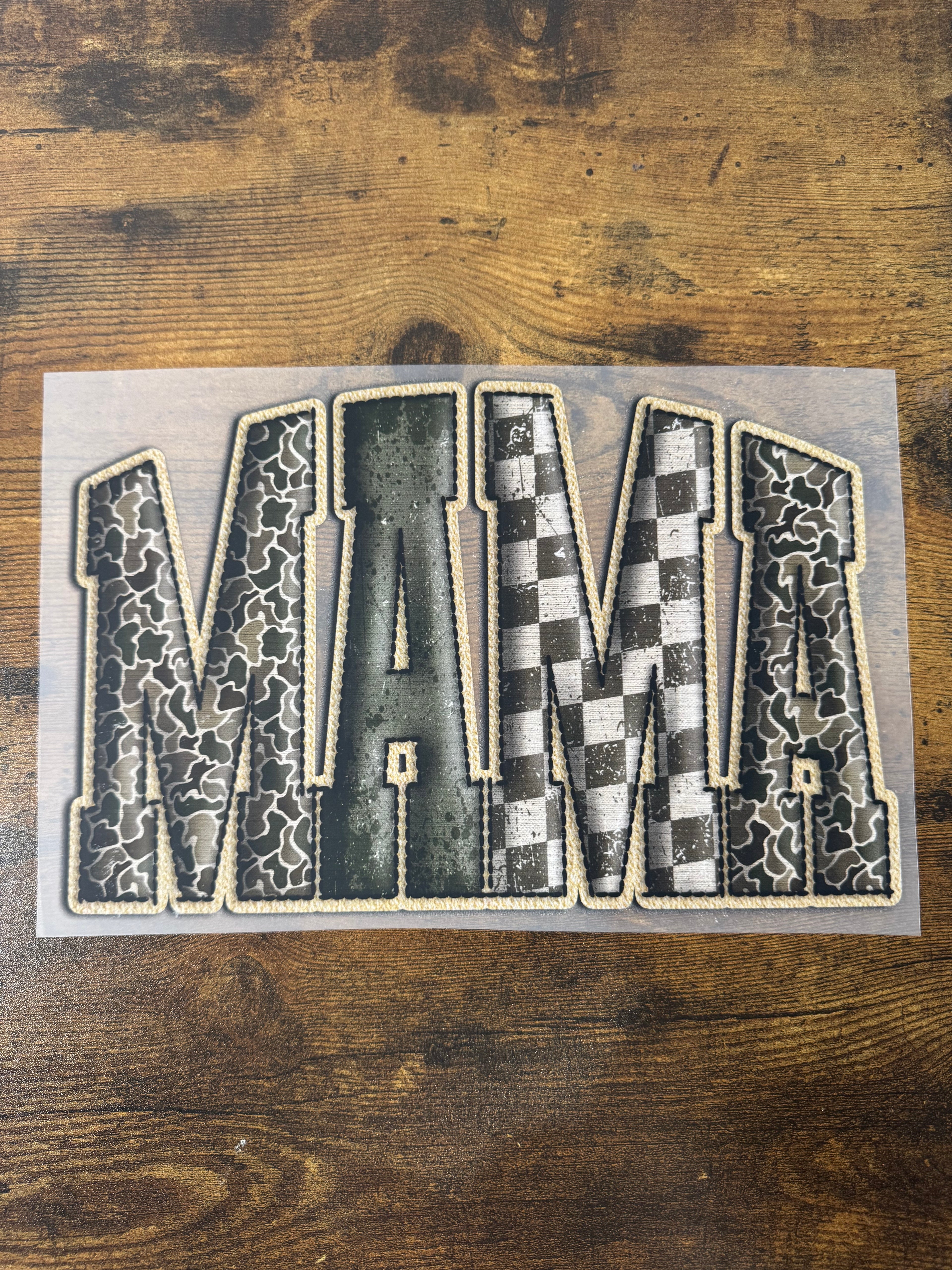 Camo & Green MAMA Transfer