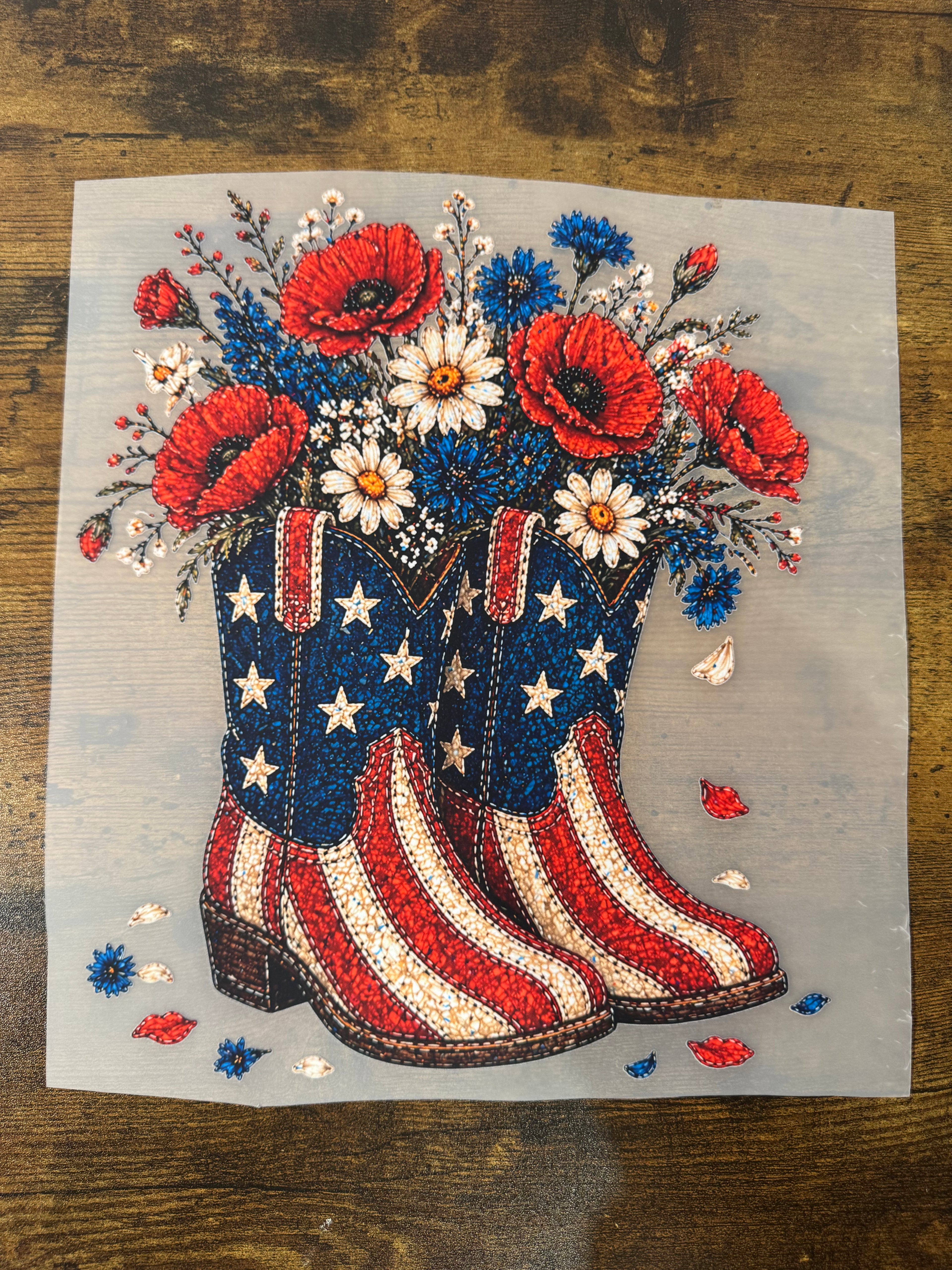 Patriotic Boots Transfer