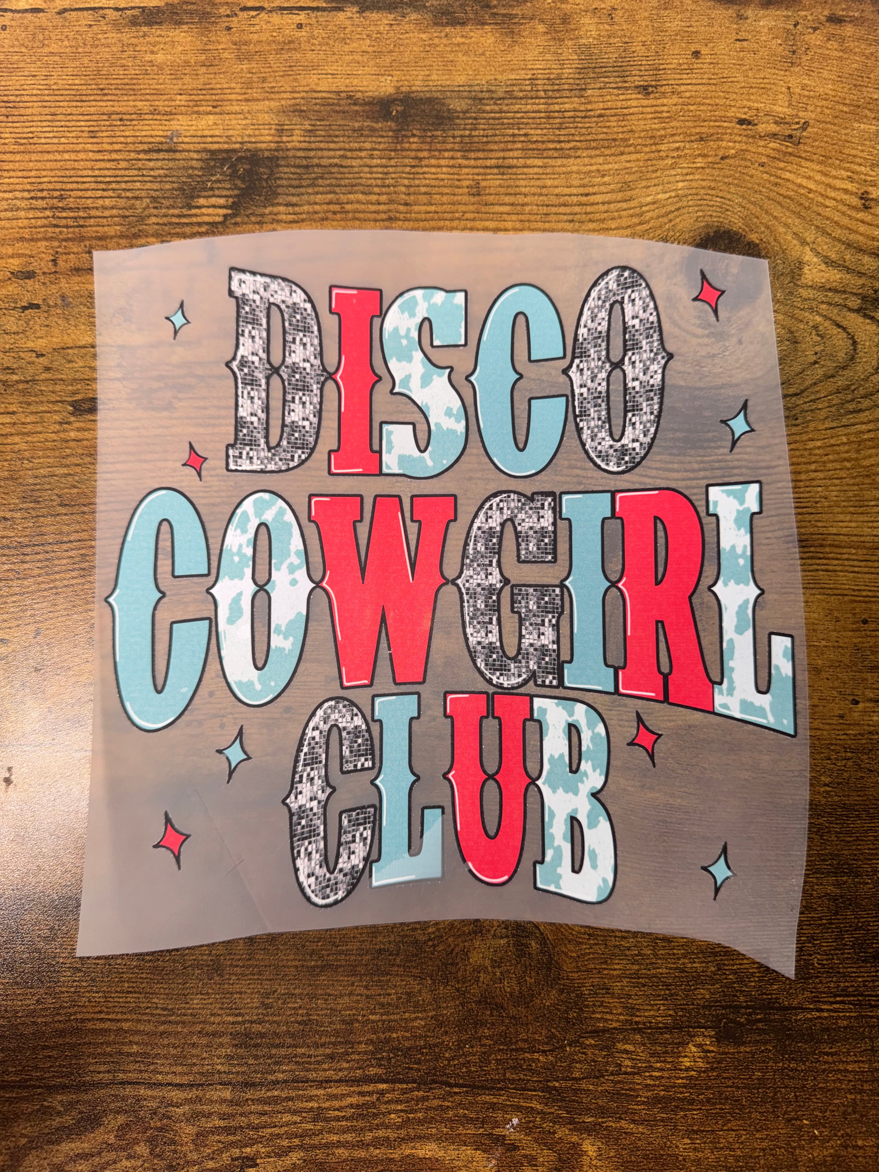 Disco Cow Girl Transfer