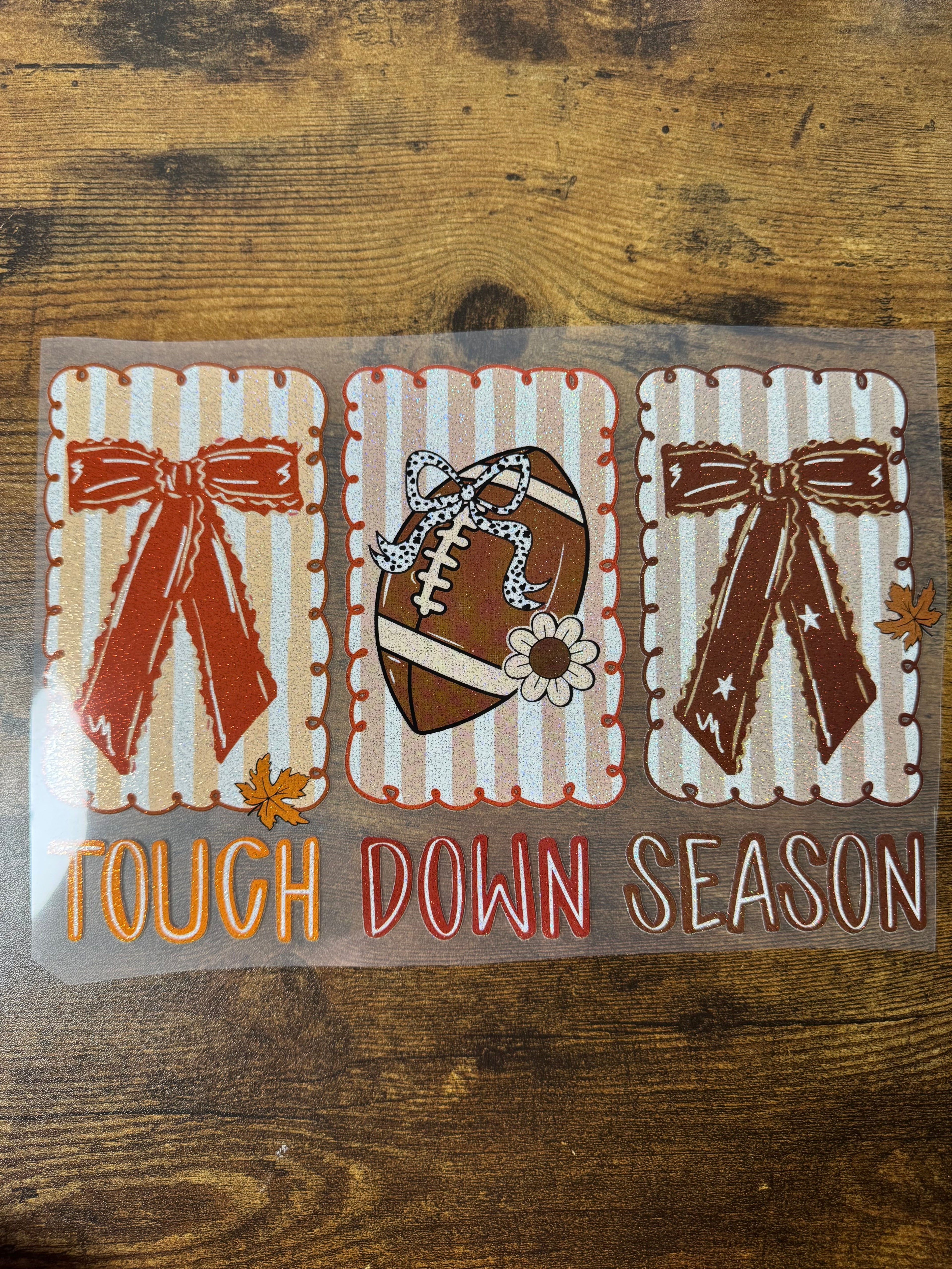 Touch Down Season Glitter Transfer