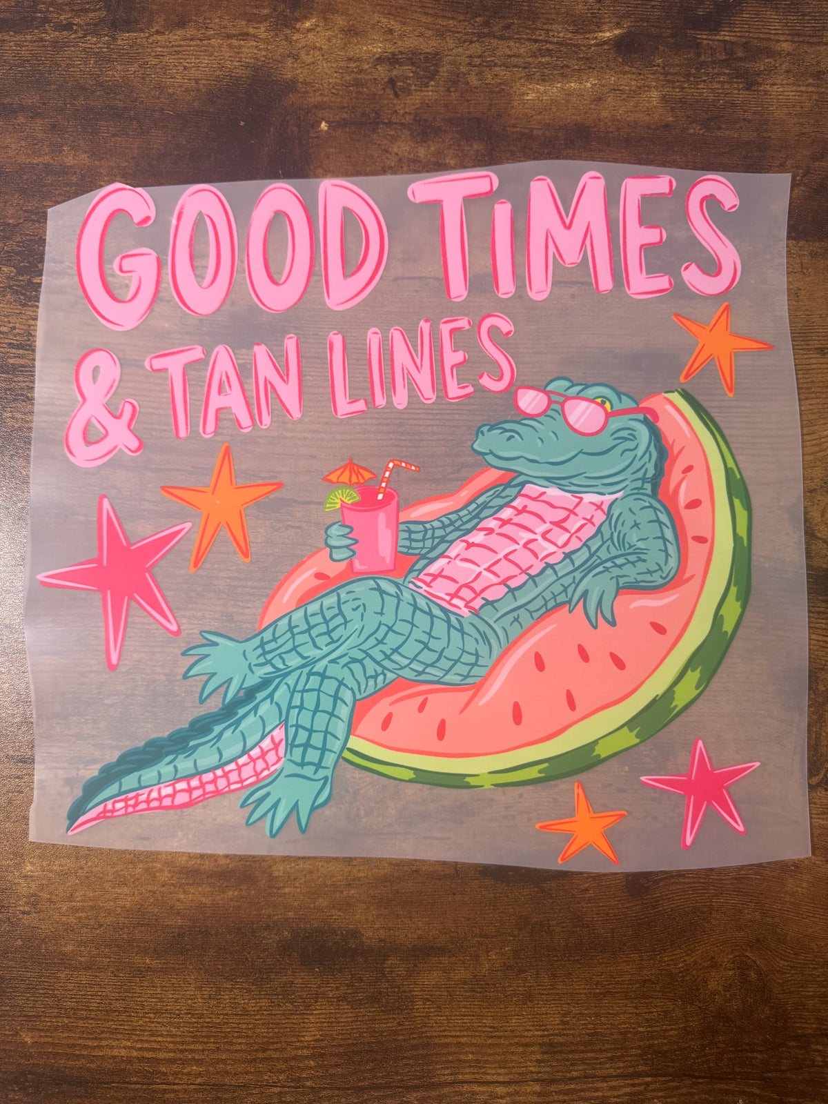 Good Times & Tan Lines Gator Transfer