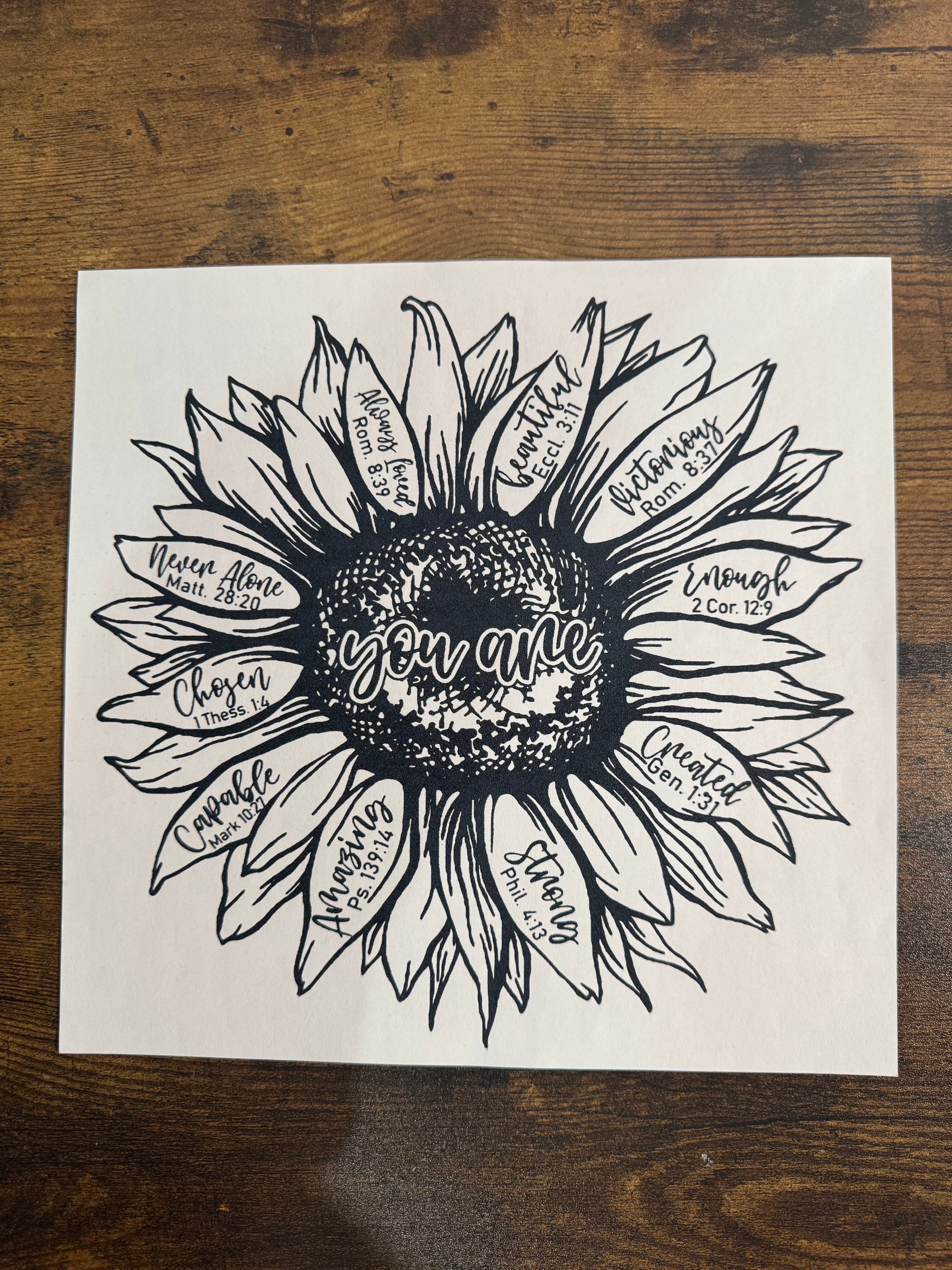 You Are Sunflower Transfer