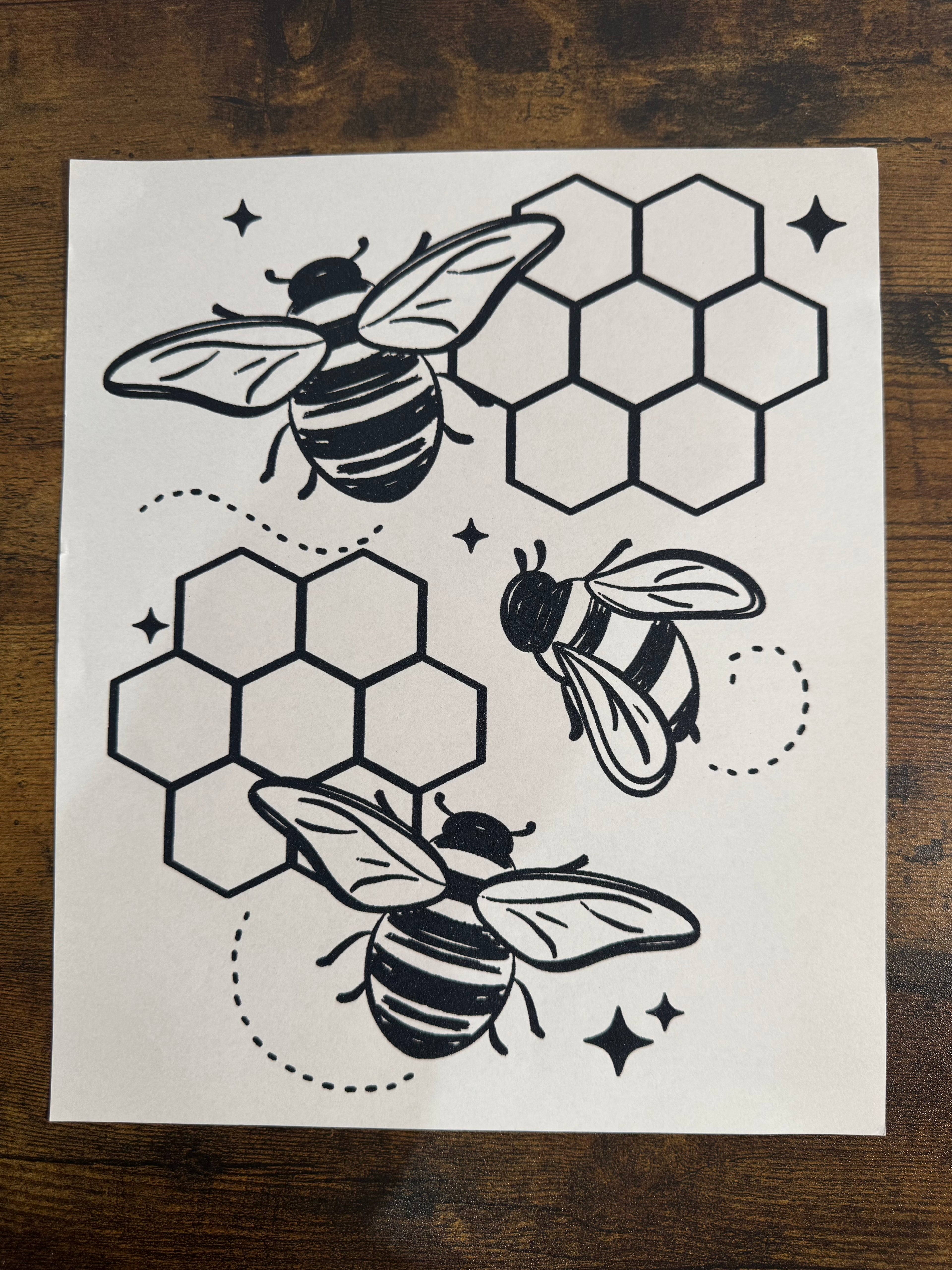 Honeycomb Bee Transfer