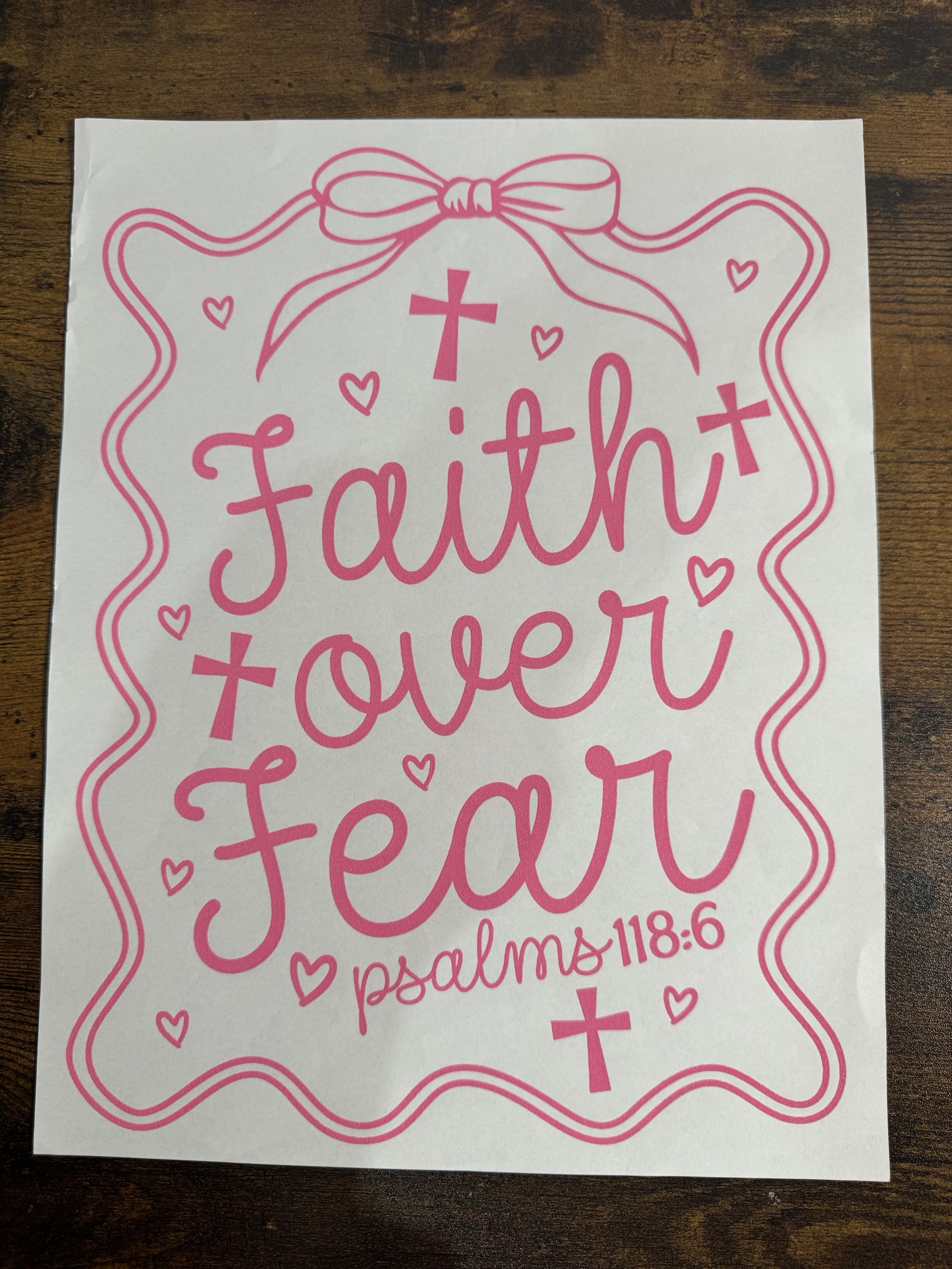 Faith Over Fear Transfer
