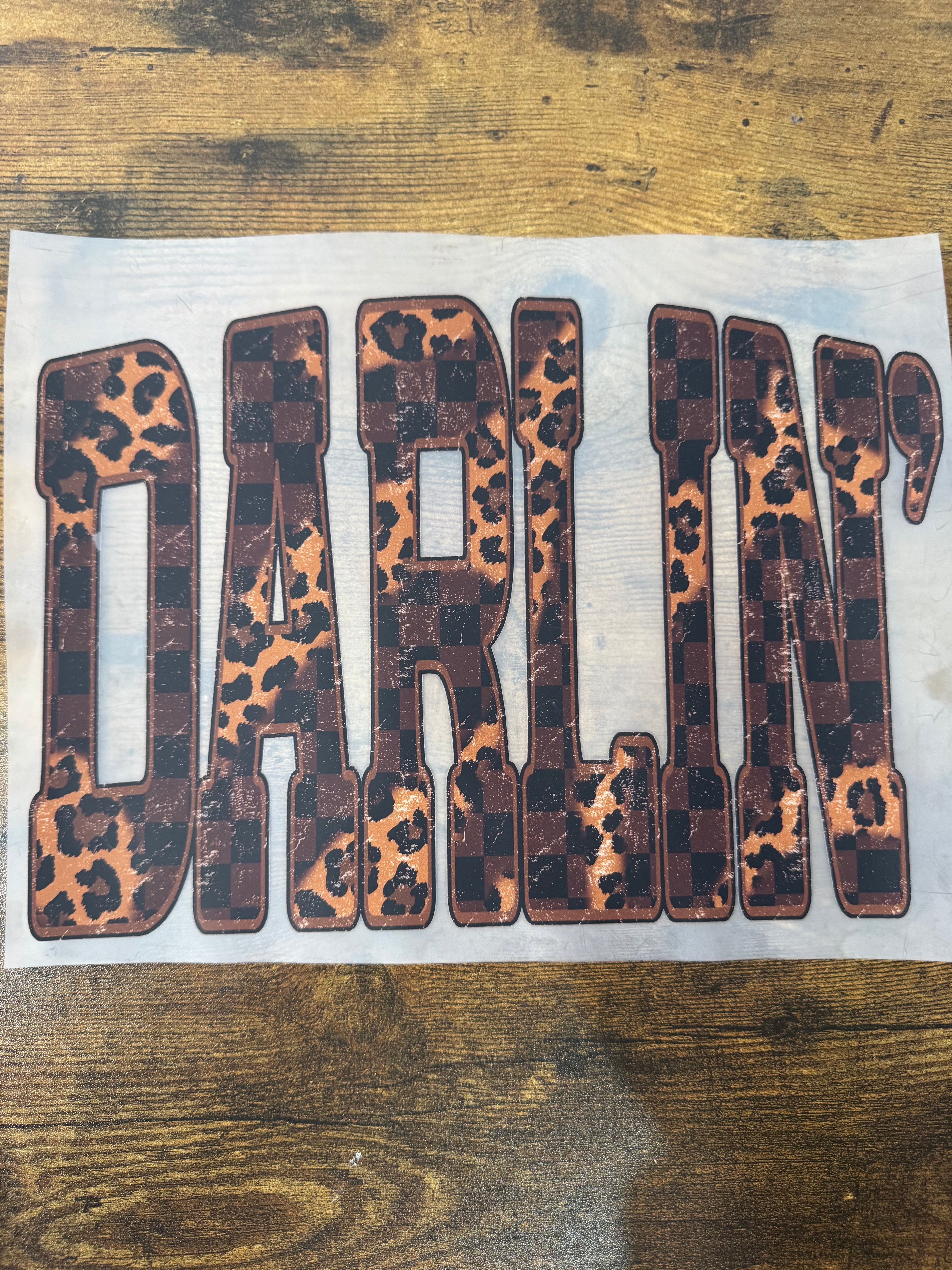 Leopard/Checkered DARLIN’ Transfer