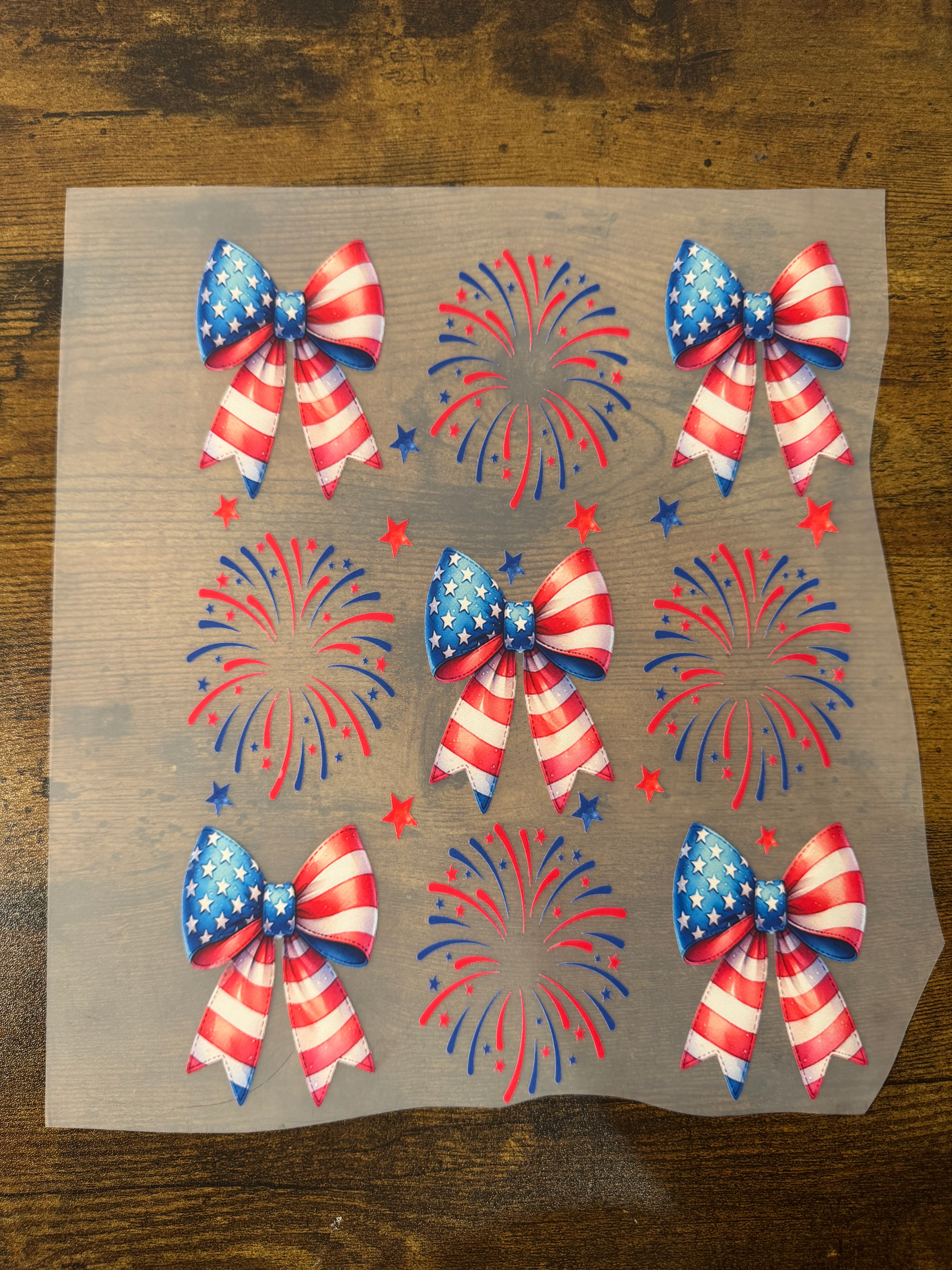 Fireworks & Bows Transfer