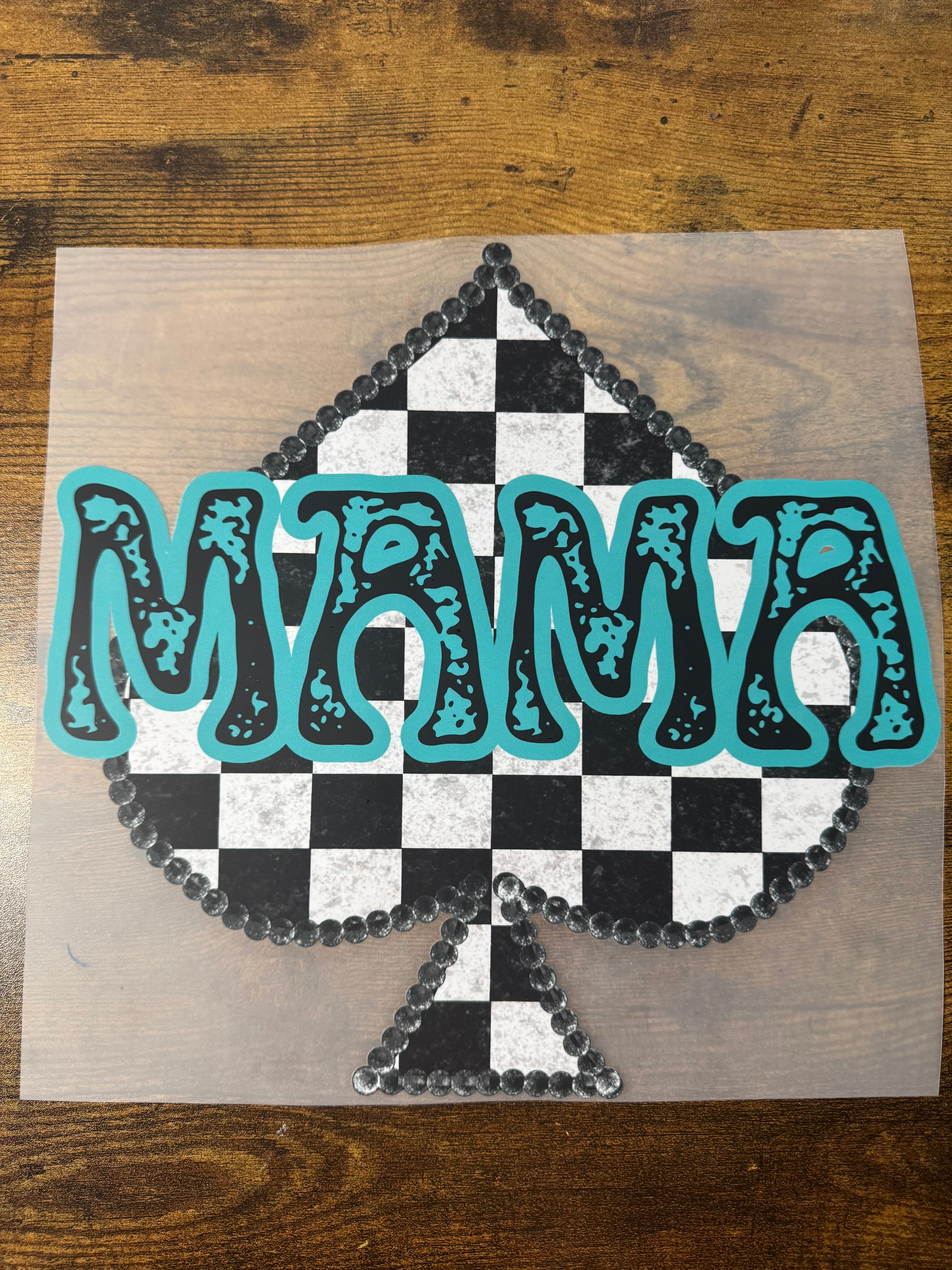 Checkered MAMA Spade Transfer