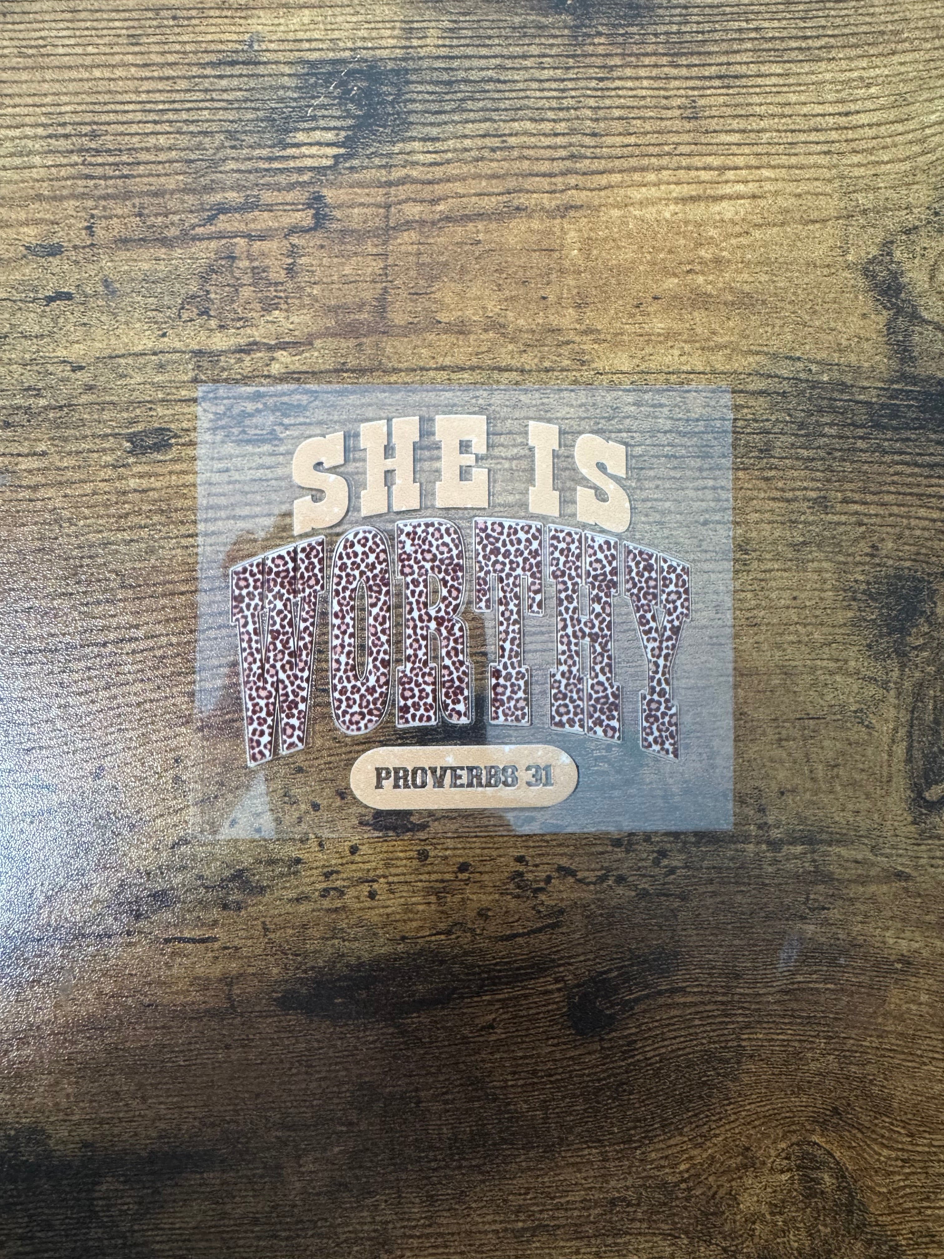 She Is Worthy Proverbs 31 Decal