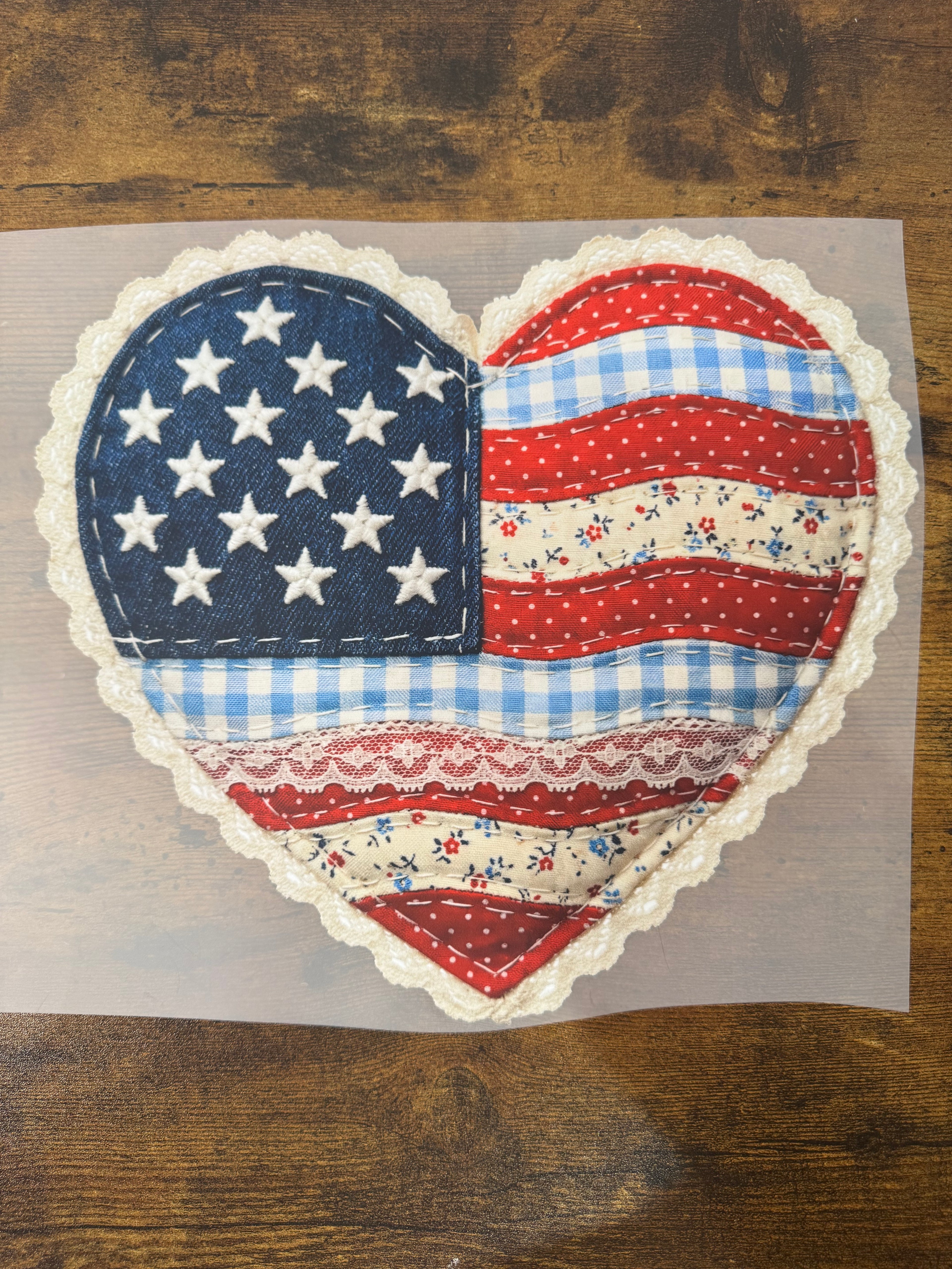 Crocheted Heart Transfer