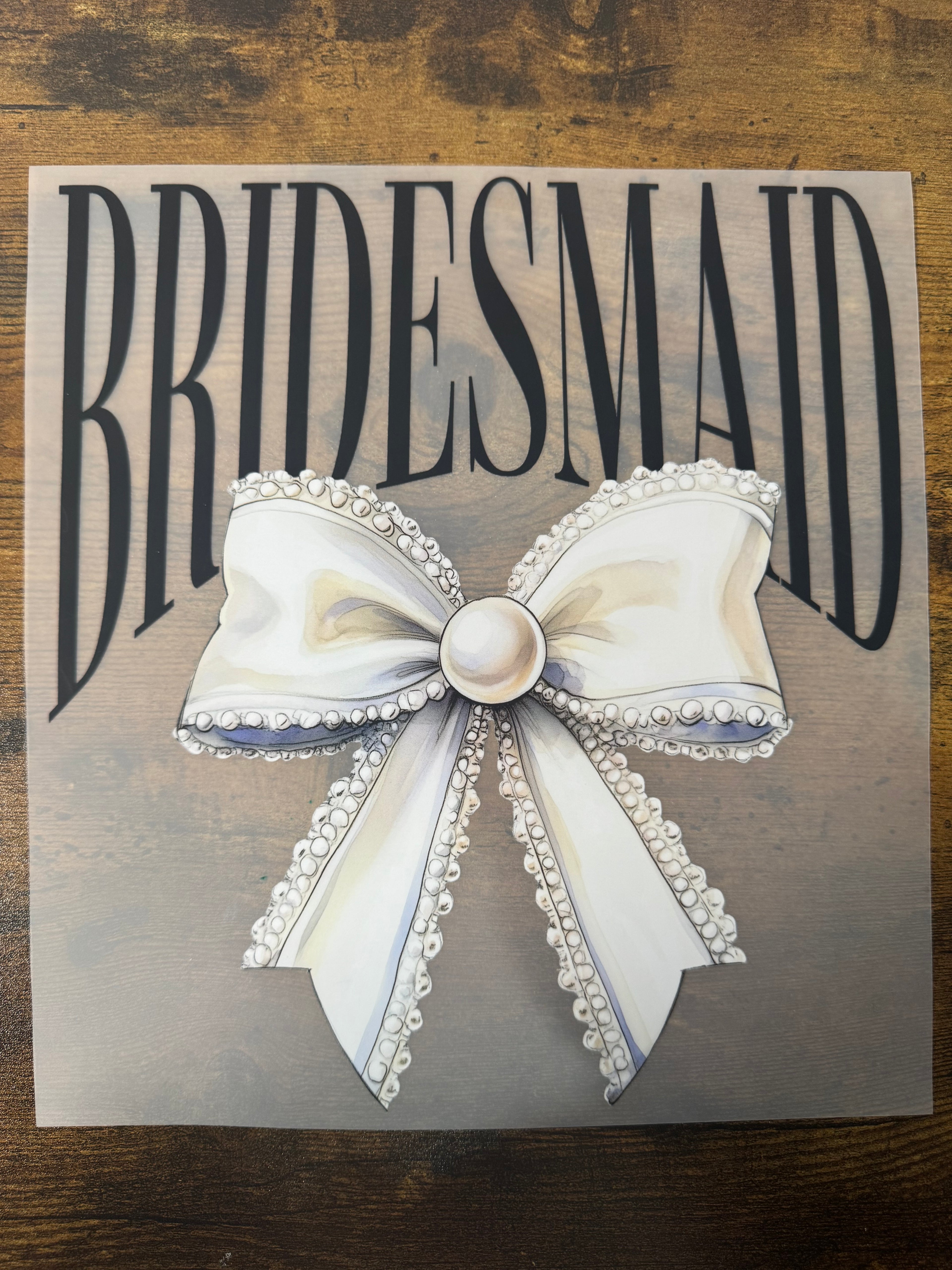 Pearl Bow Bridesmaid Transfer