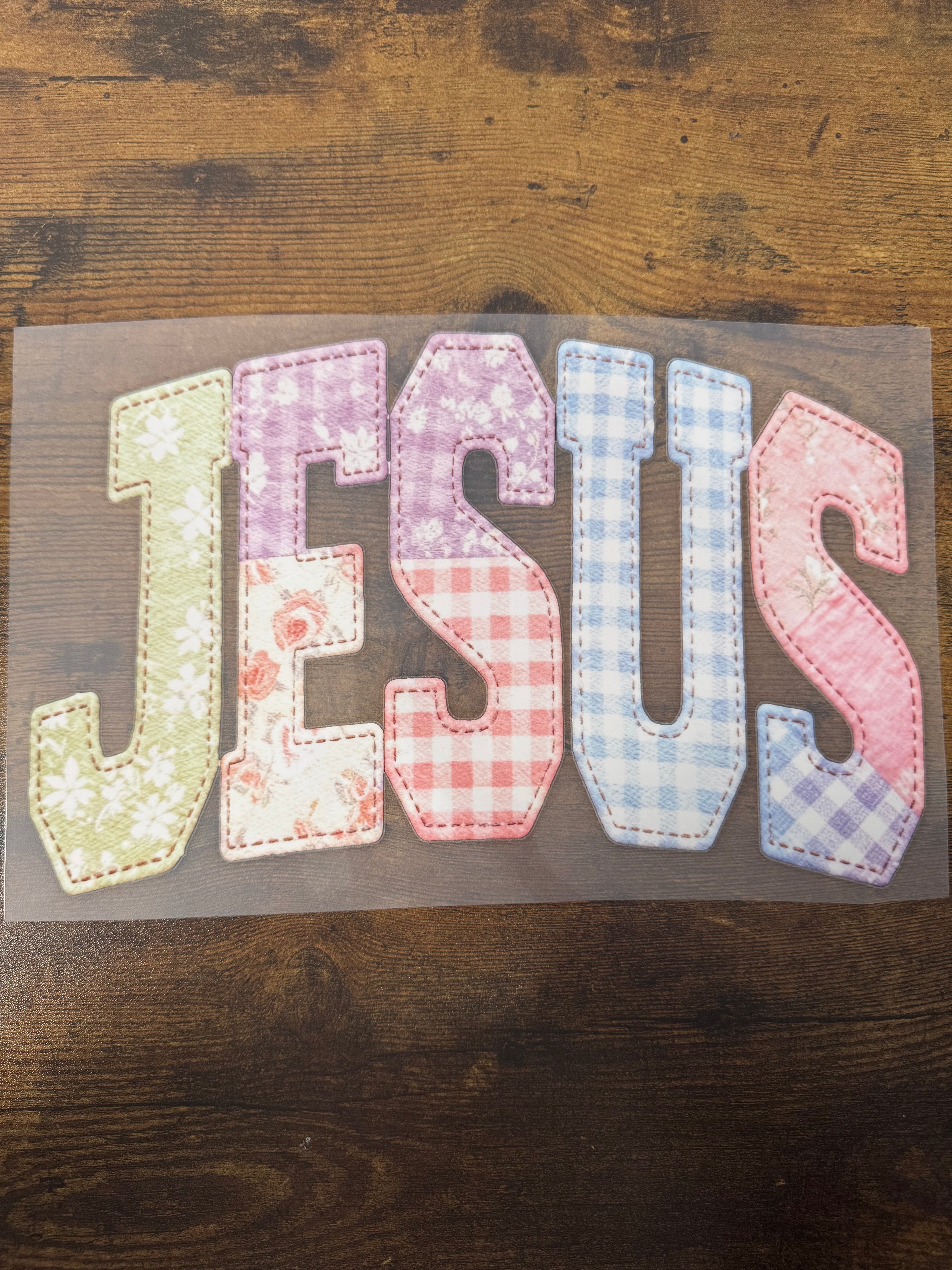 Patchwork JESUS Transfer