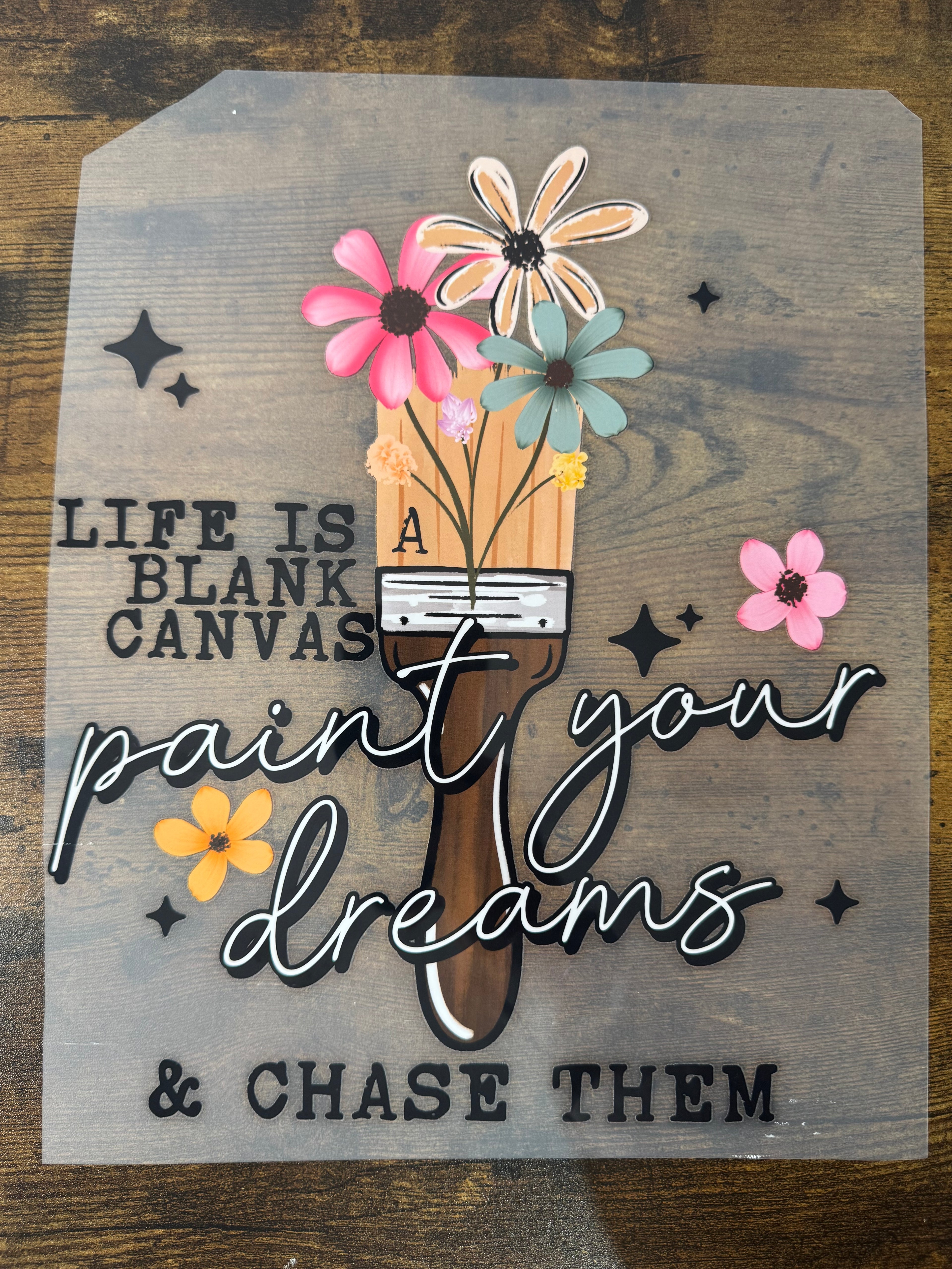 Life Is Like A Blank Canvas Transfer