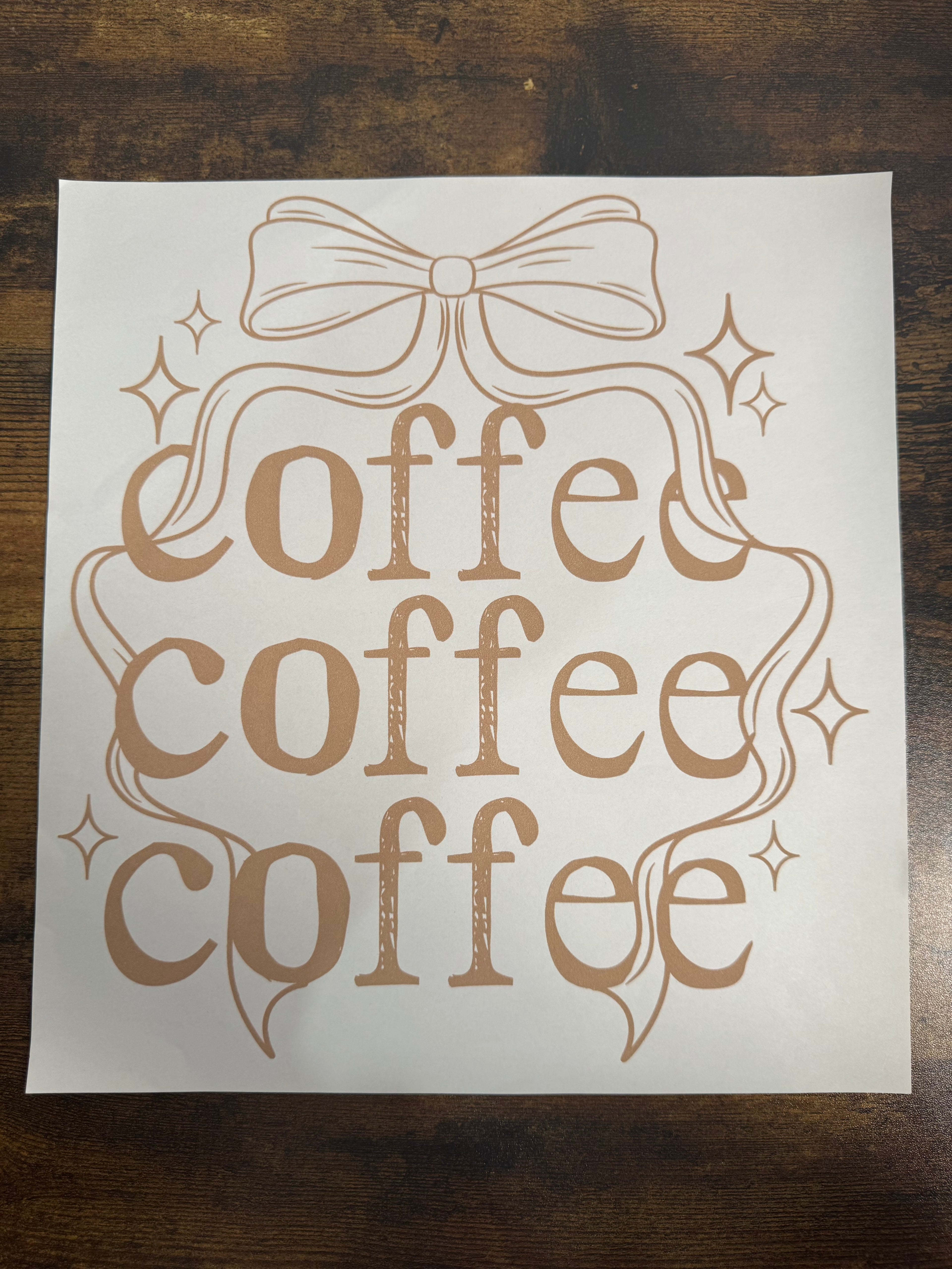 Coffee Bow Transfer