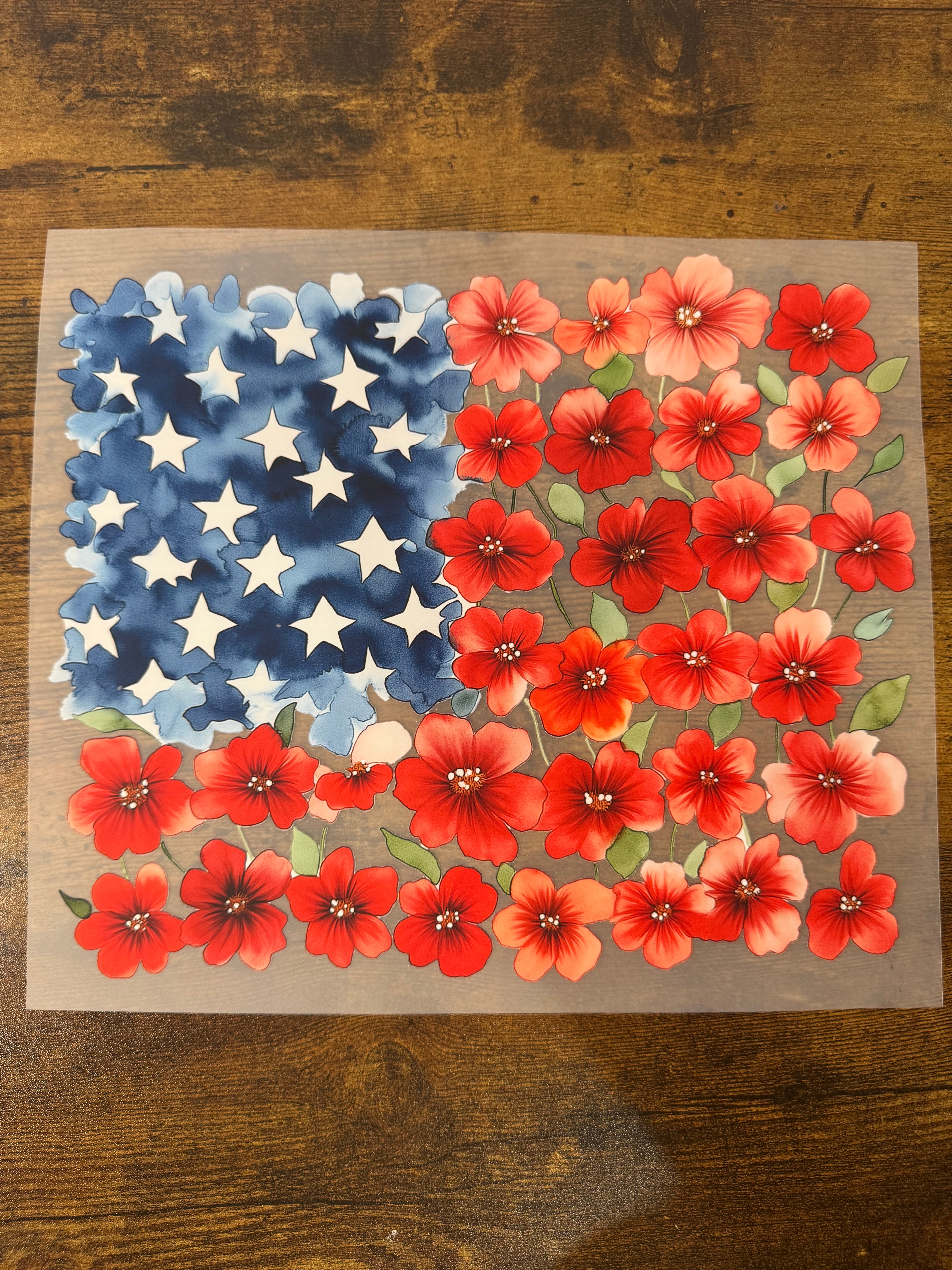 Floral Flag Transfer