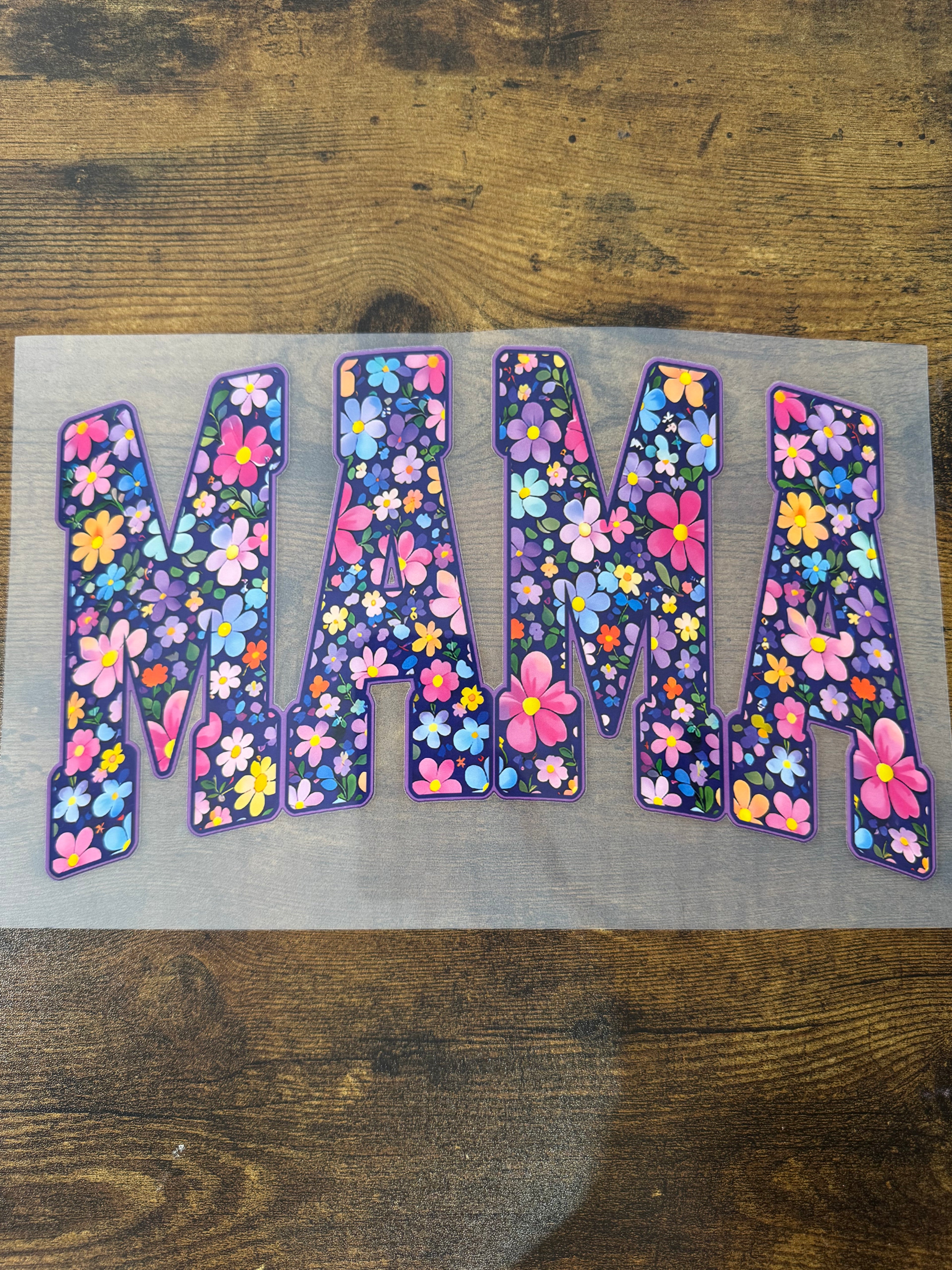 Purple Floral MAMA Transfer