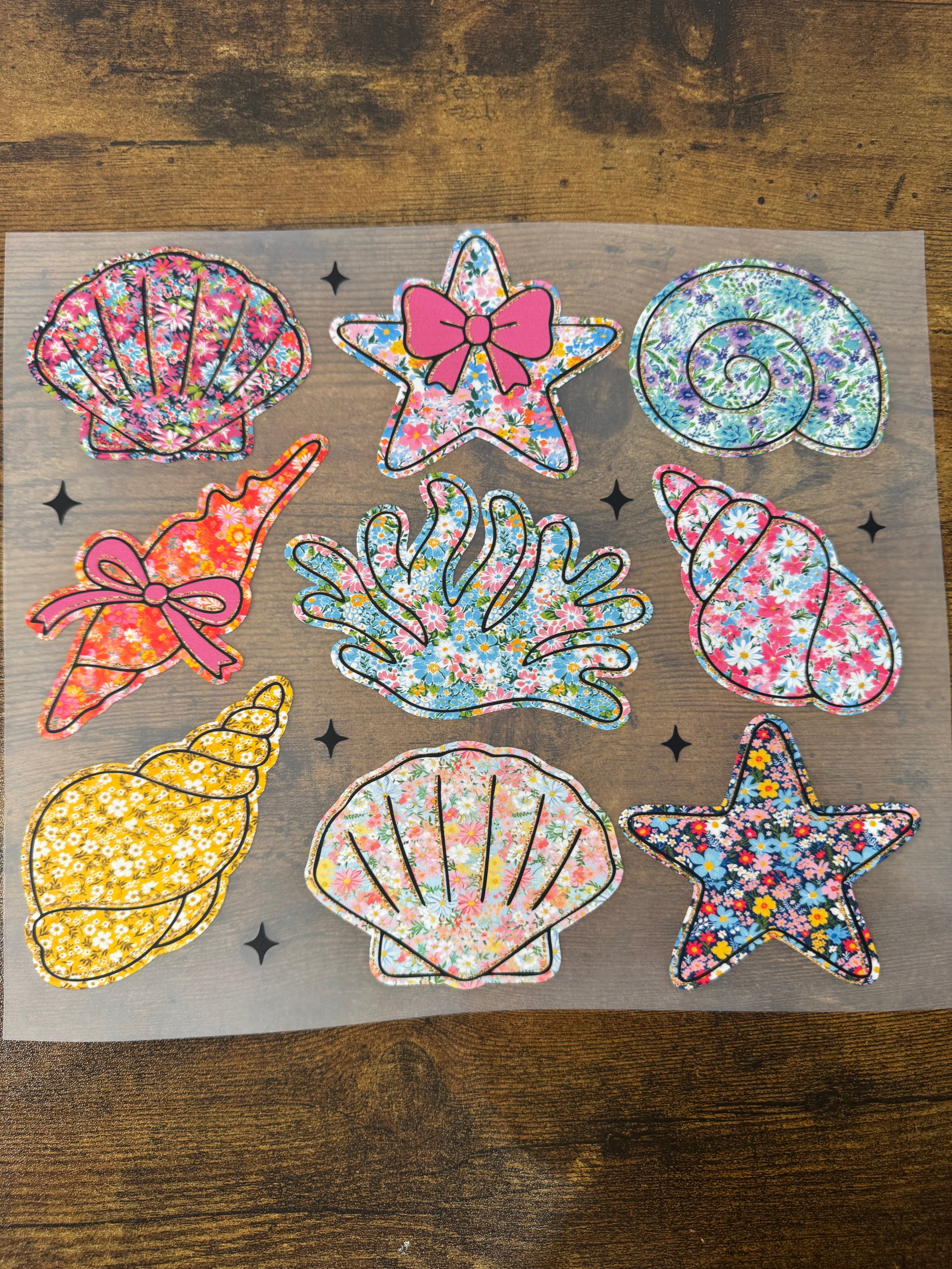 Floral Seashell Transfer