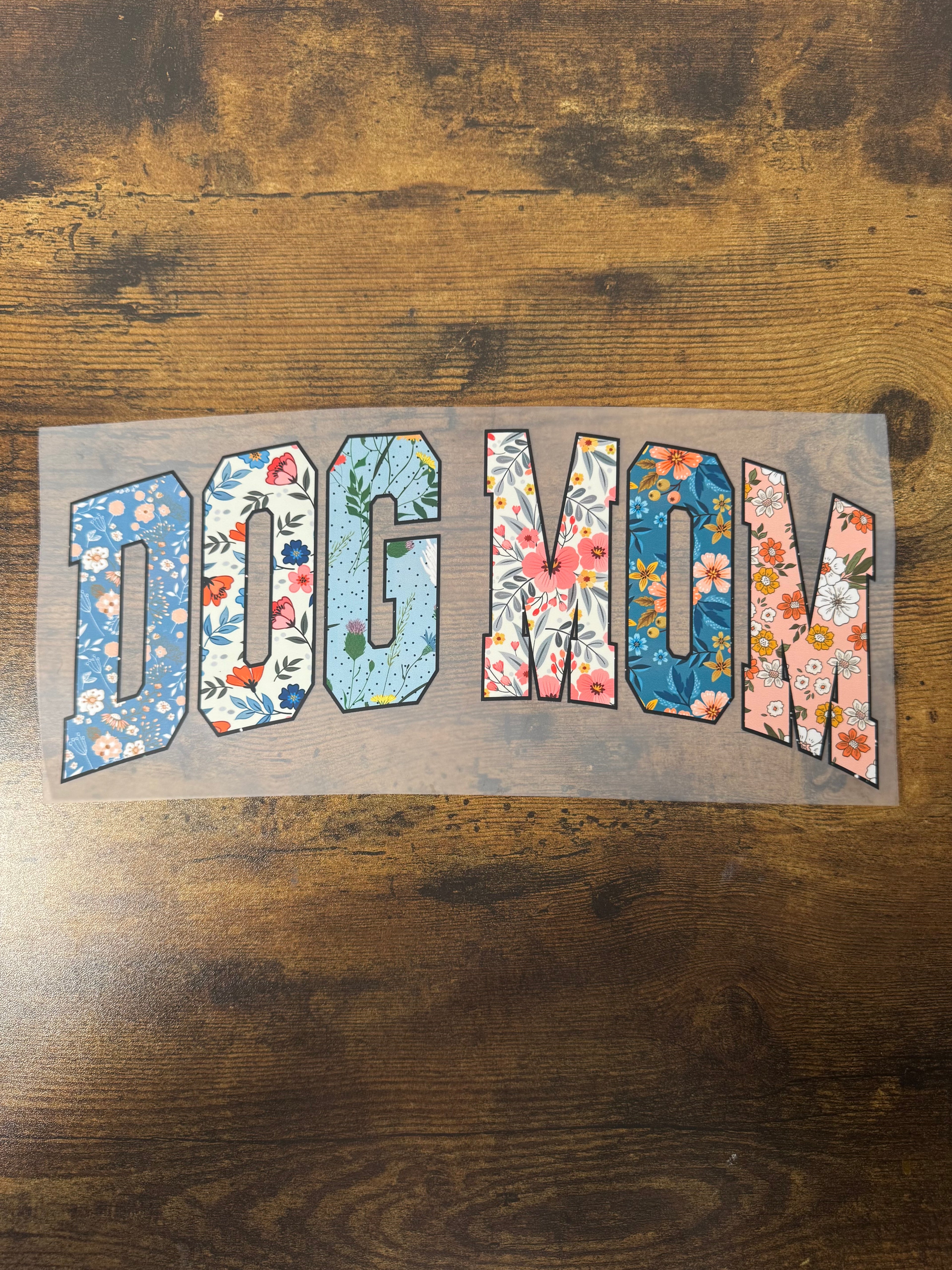 Floral Dog Mom Transfer