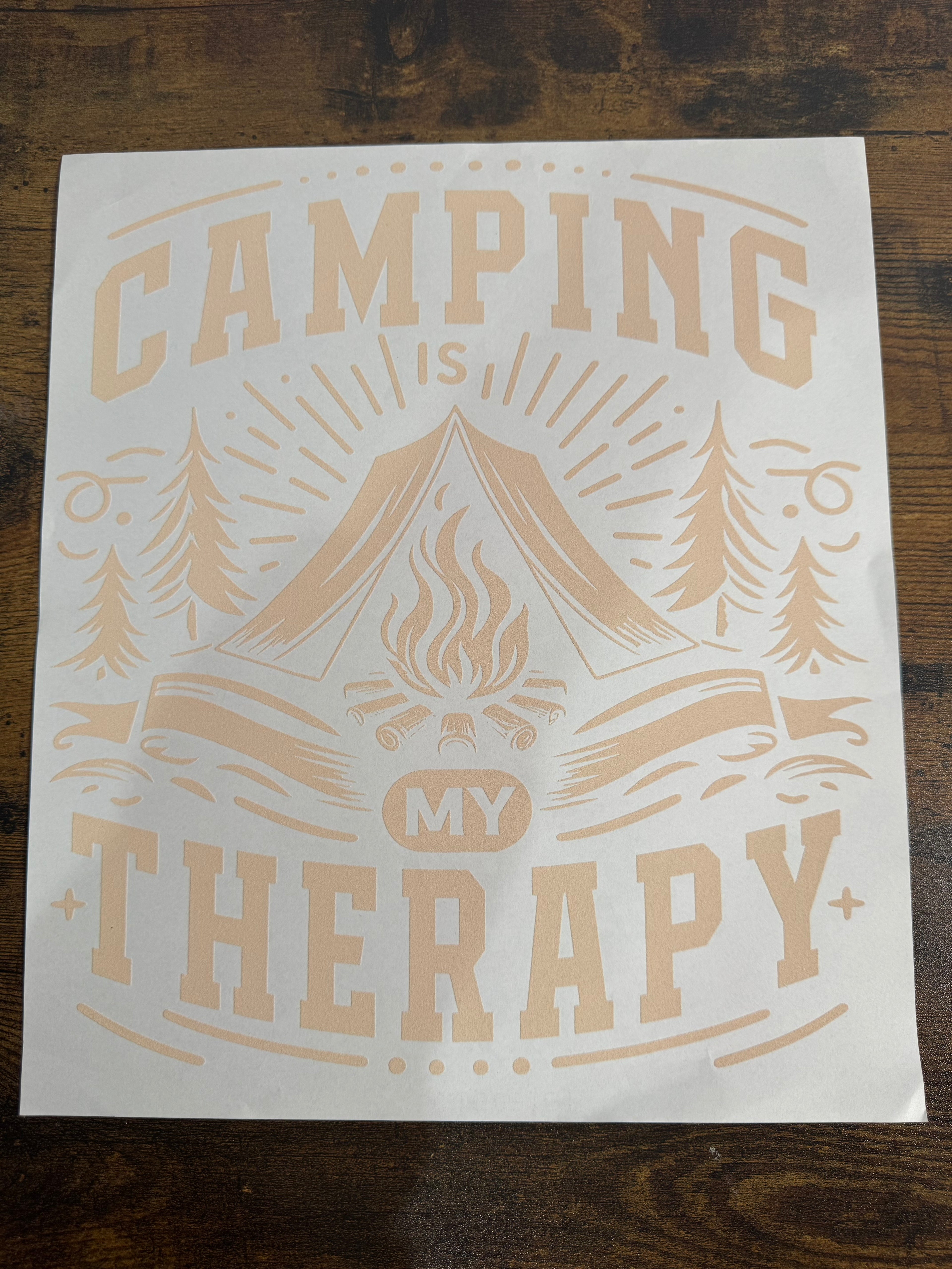 Camping Is My Therapy Transfer