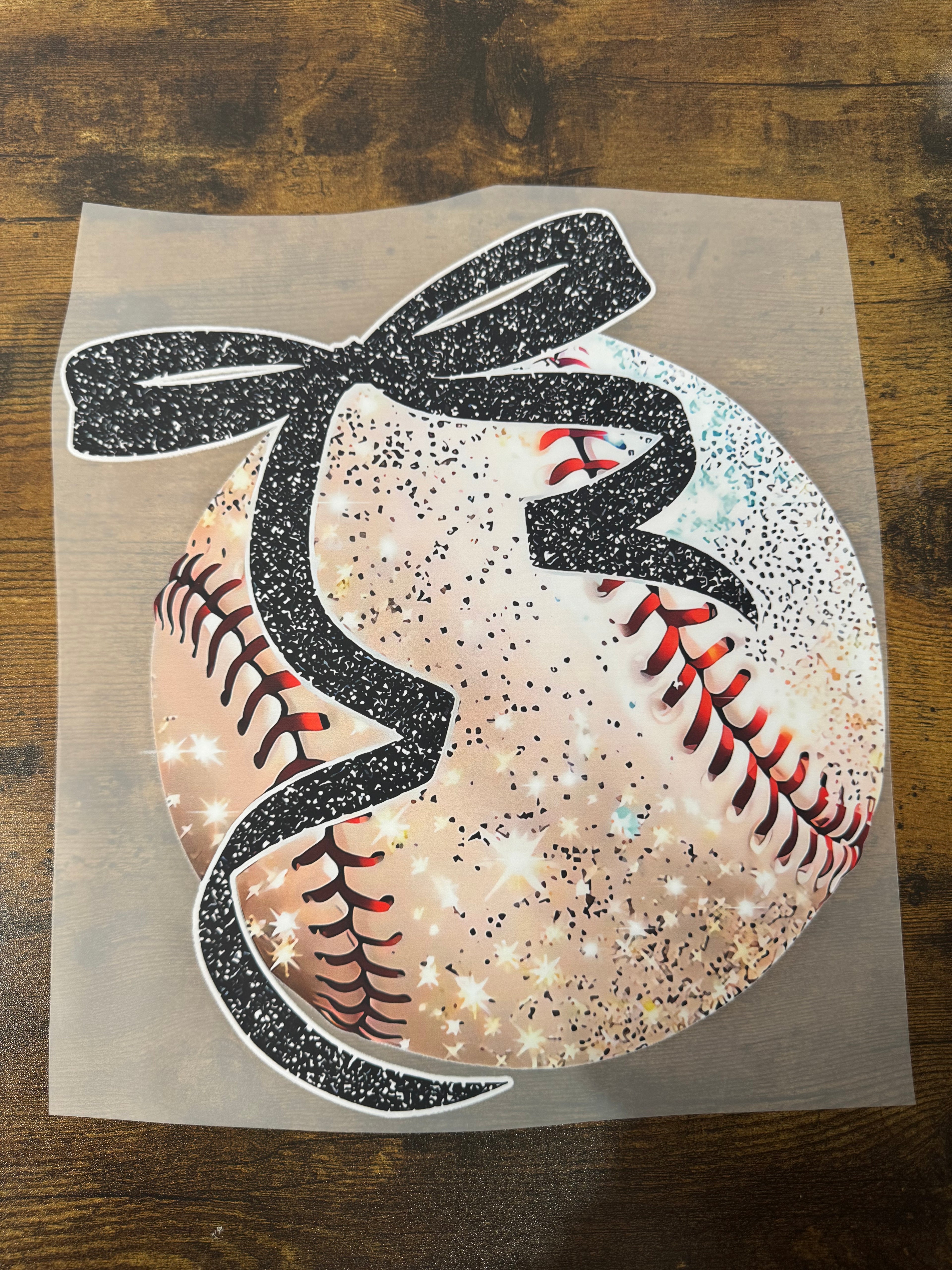 Sparkly Baseball Transfer