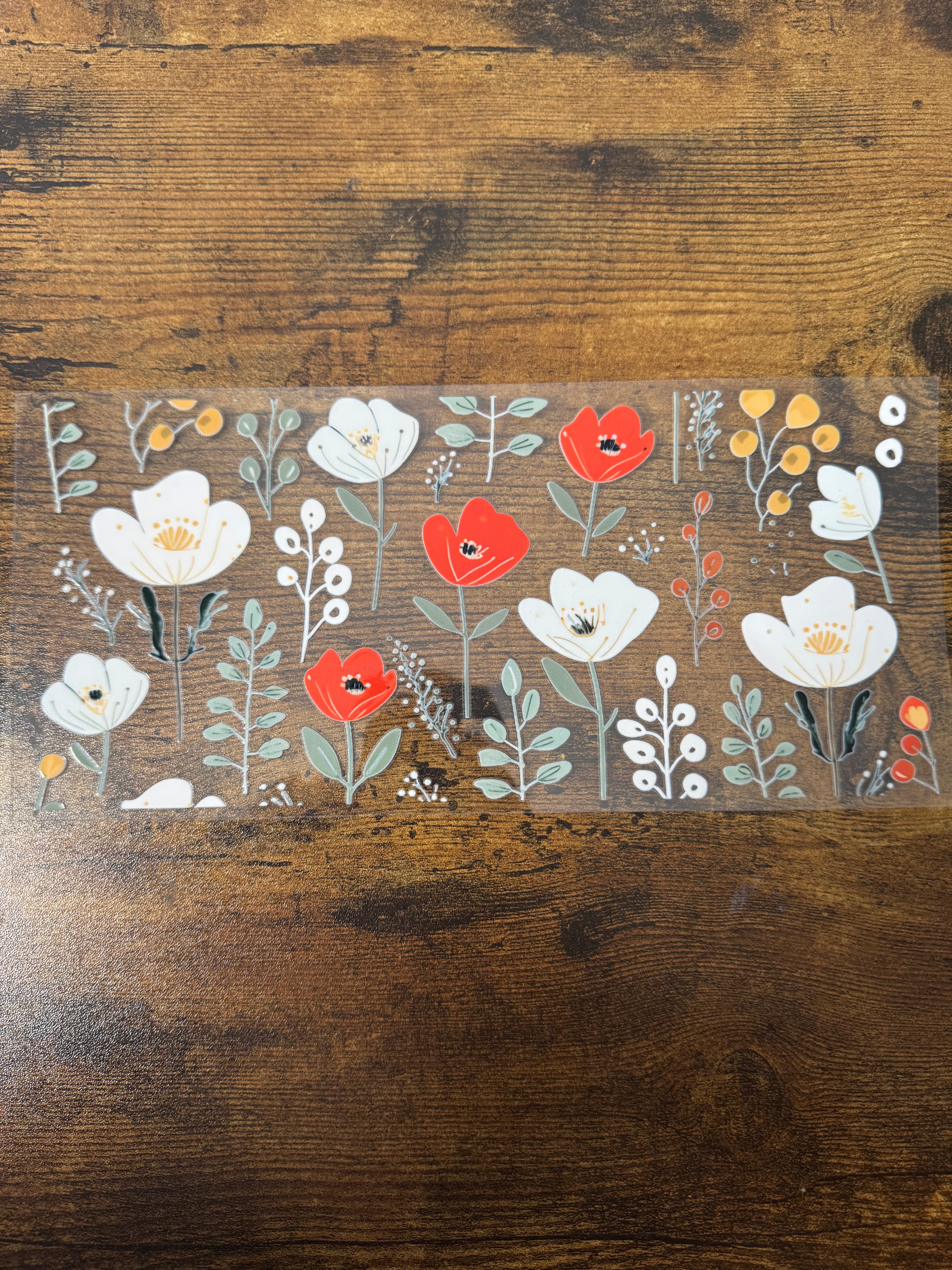 Red & White Floral Wrap