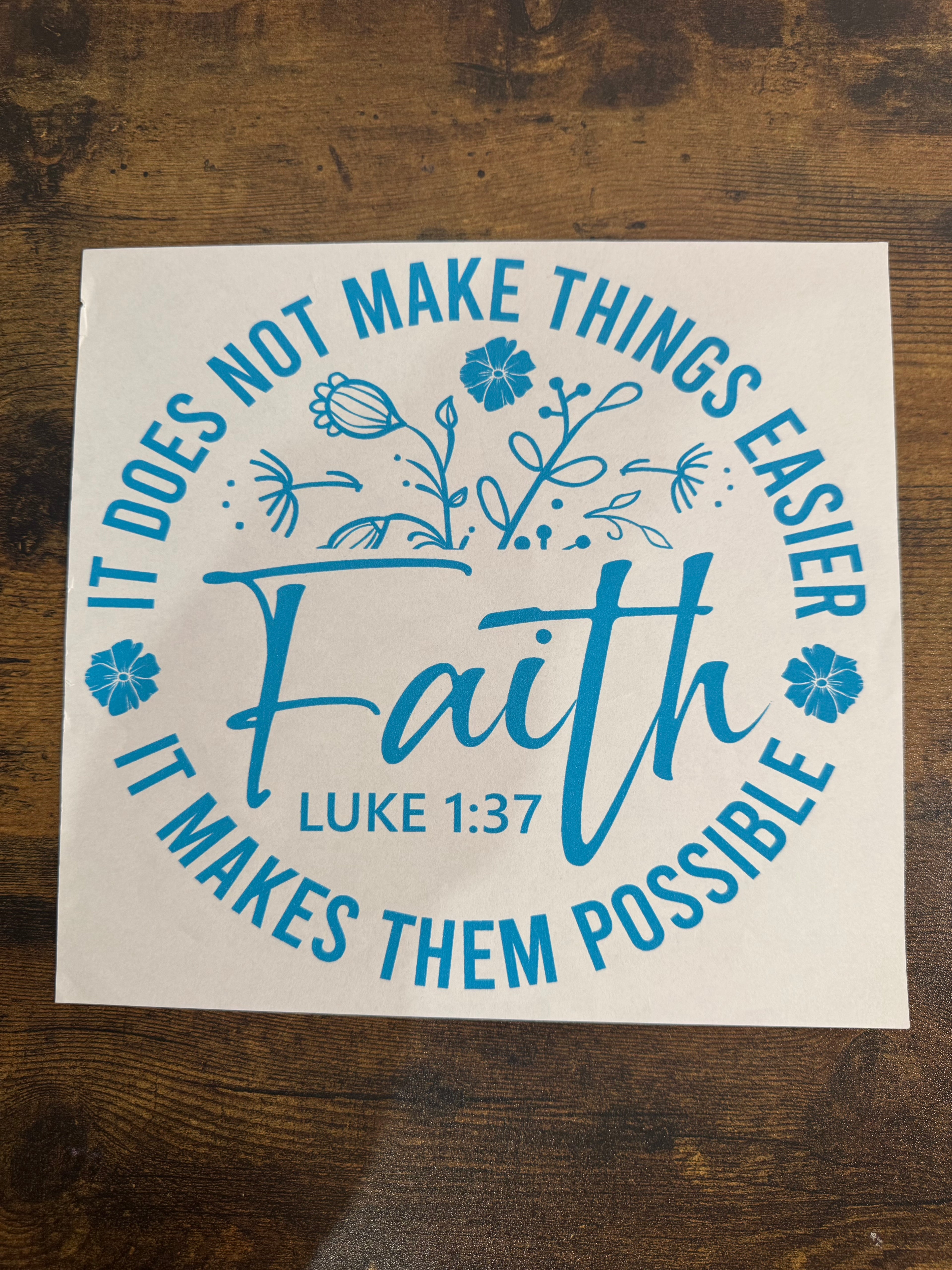Faith Luke 1:37 Transfer