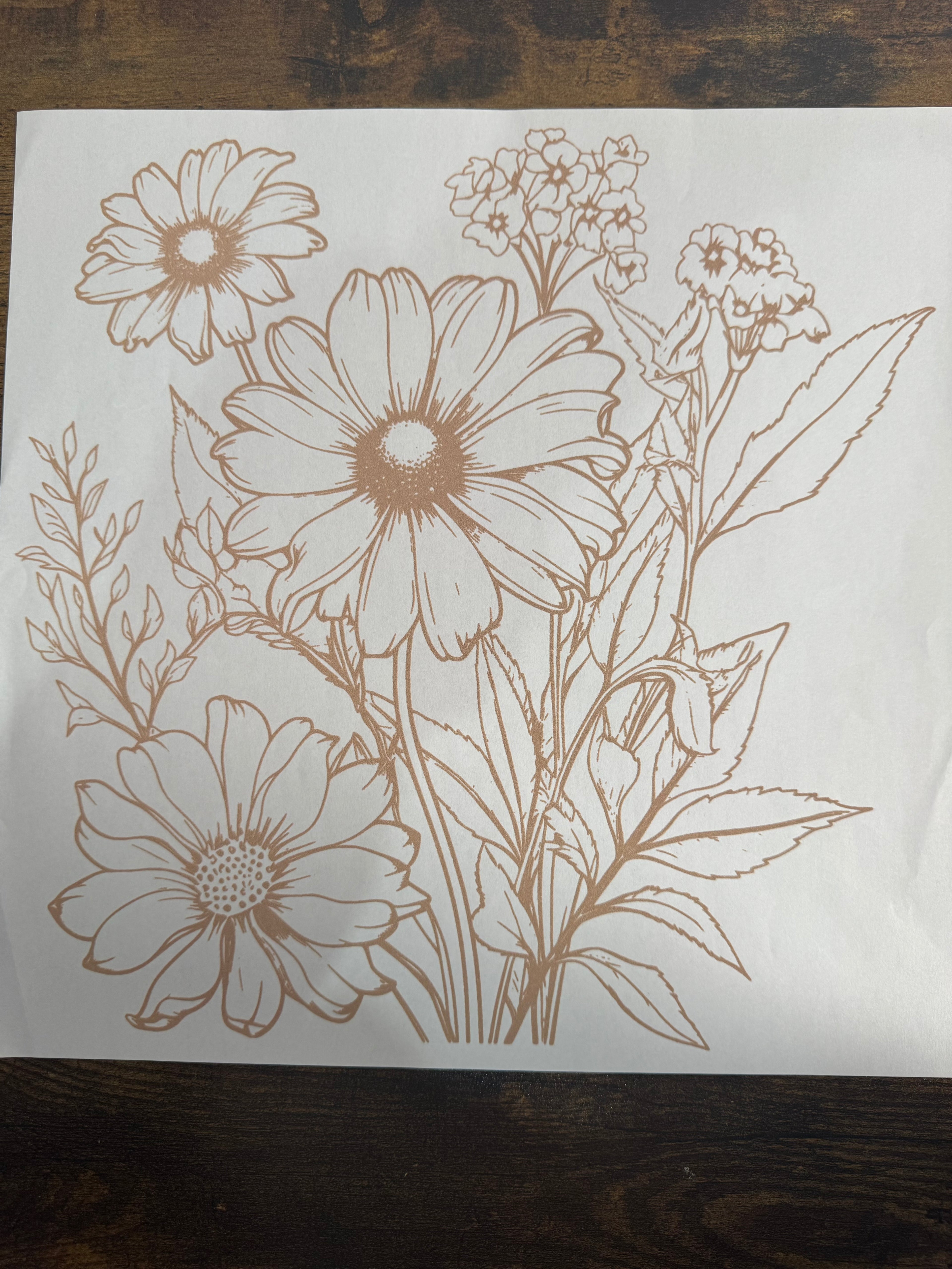 Floral Bouquet Transfer