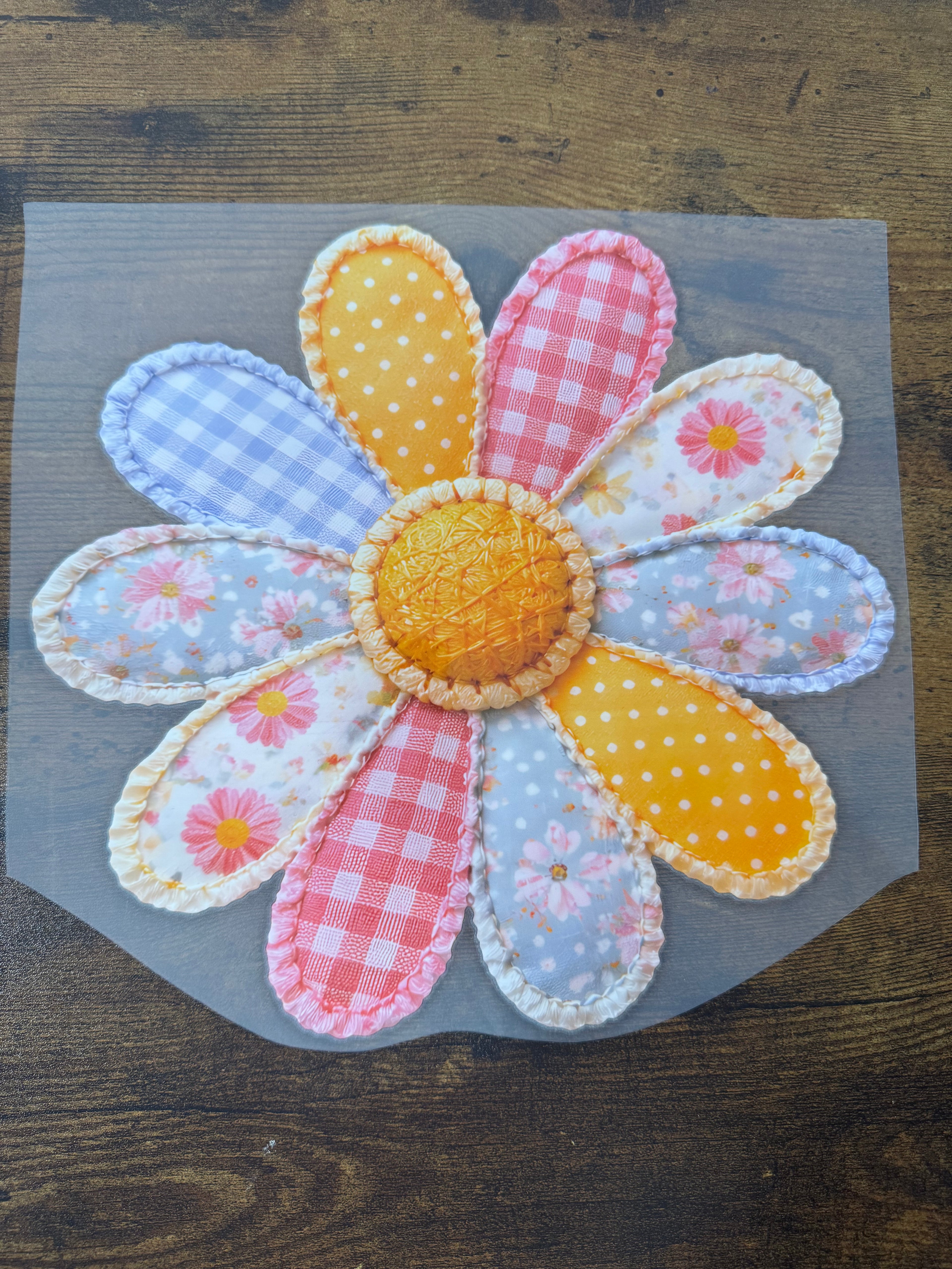 Patchwork Flower Transfer