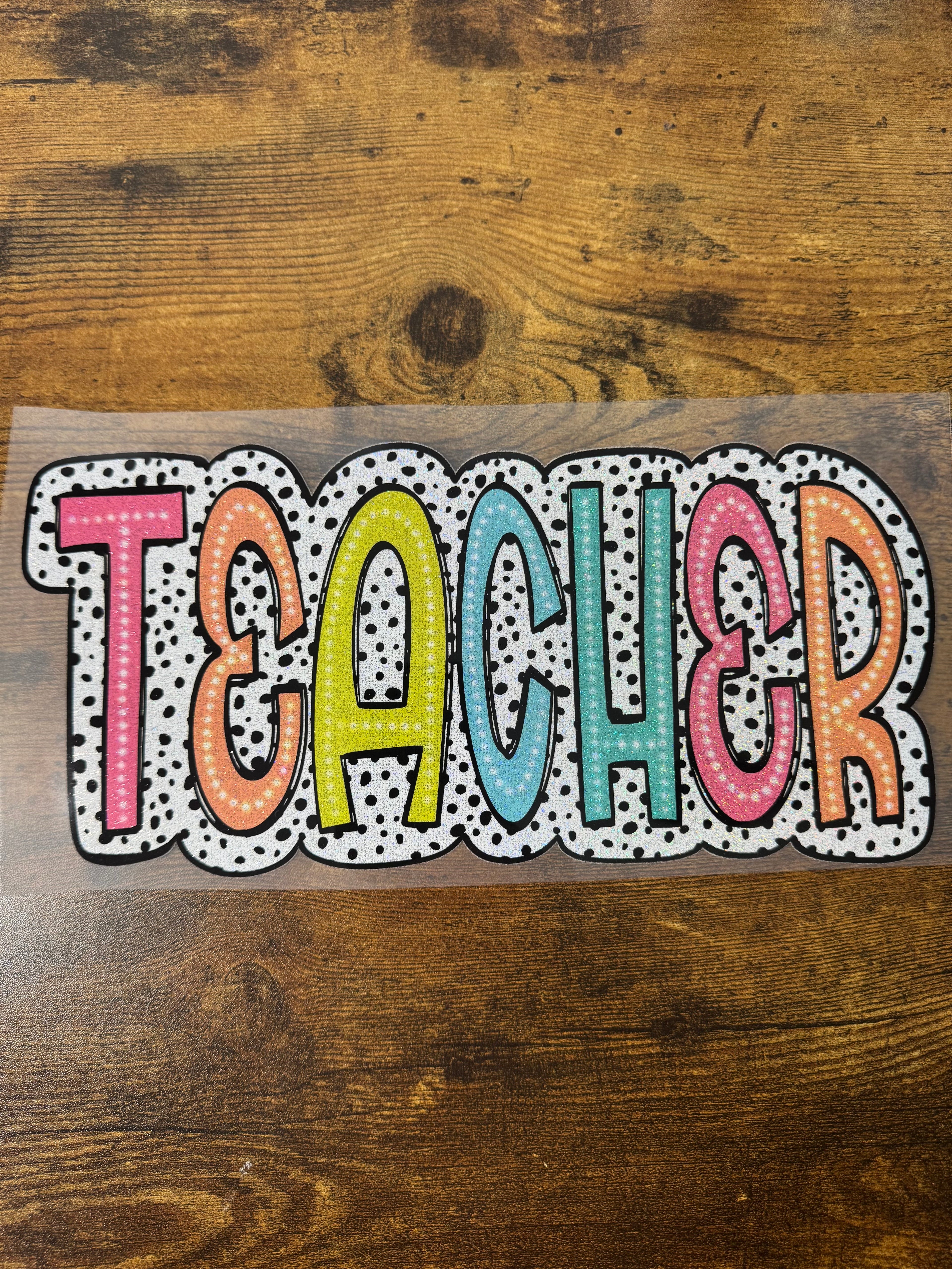 TEACHER Glitter Transfer