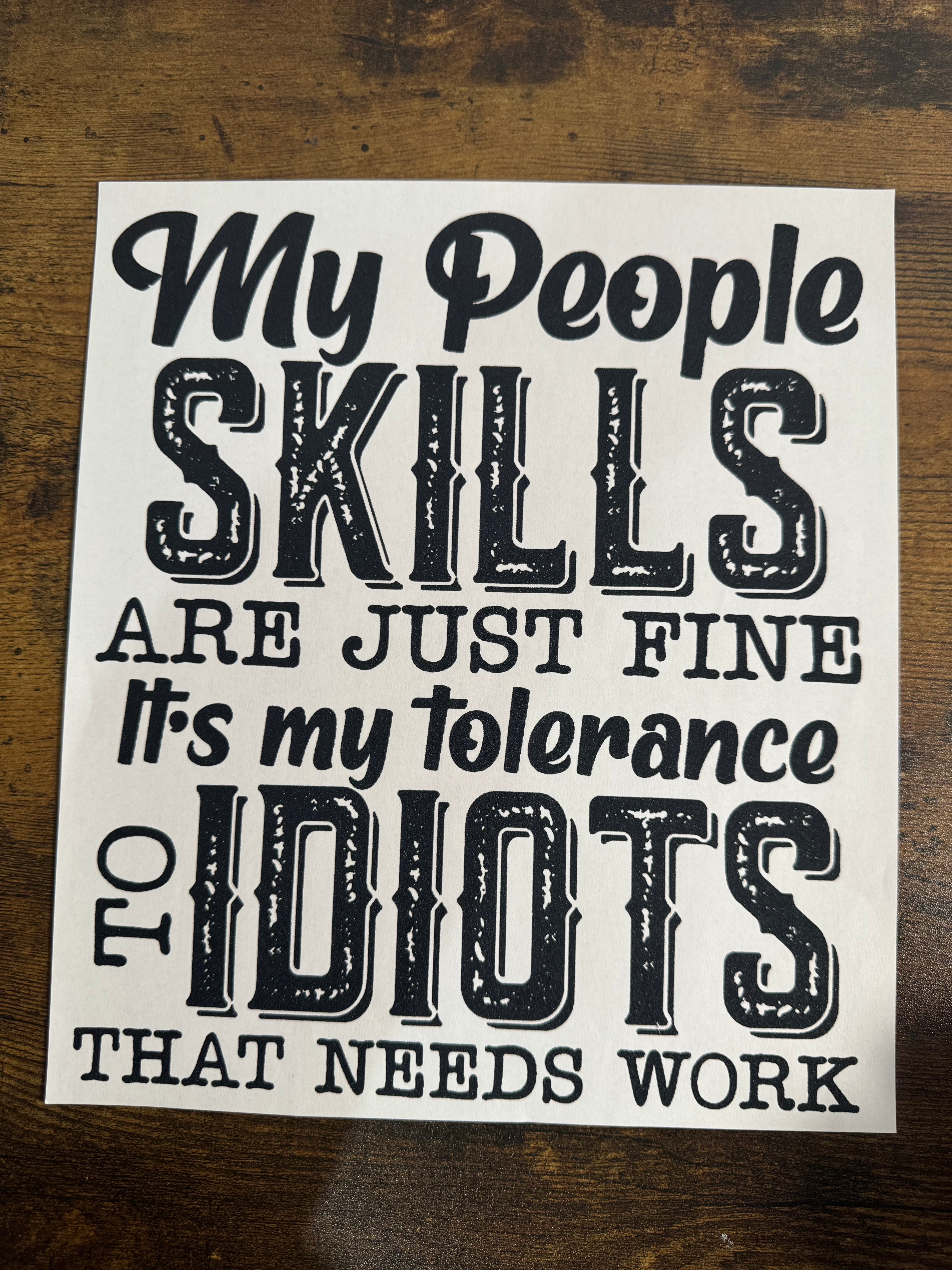 People Skills Are Fine Transfer