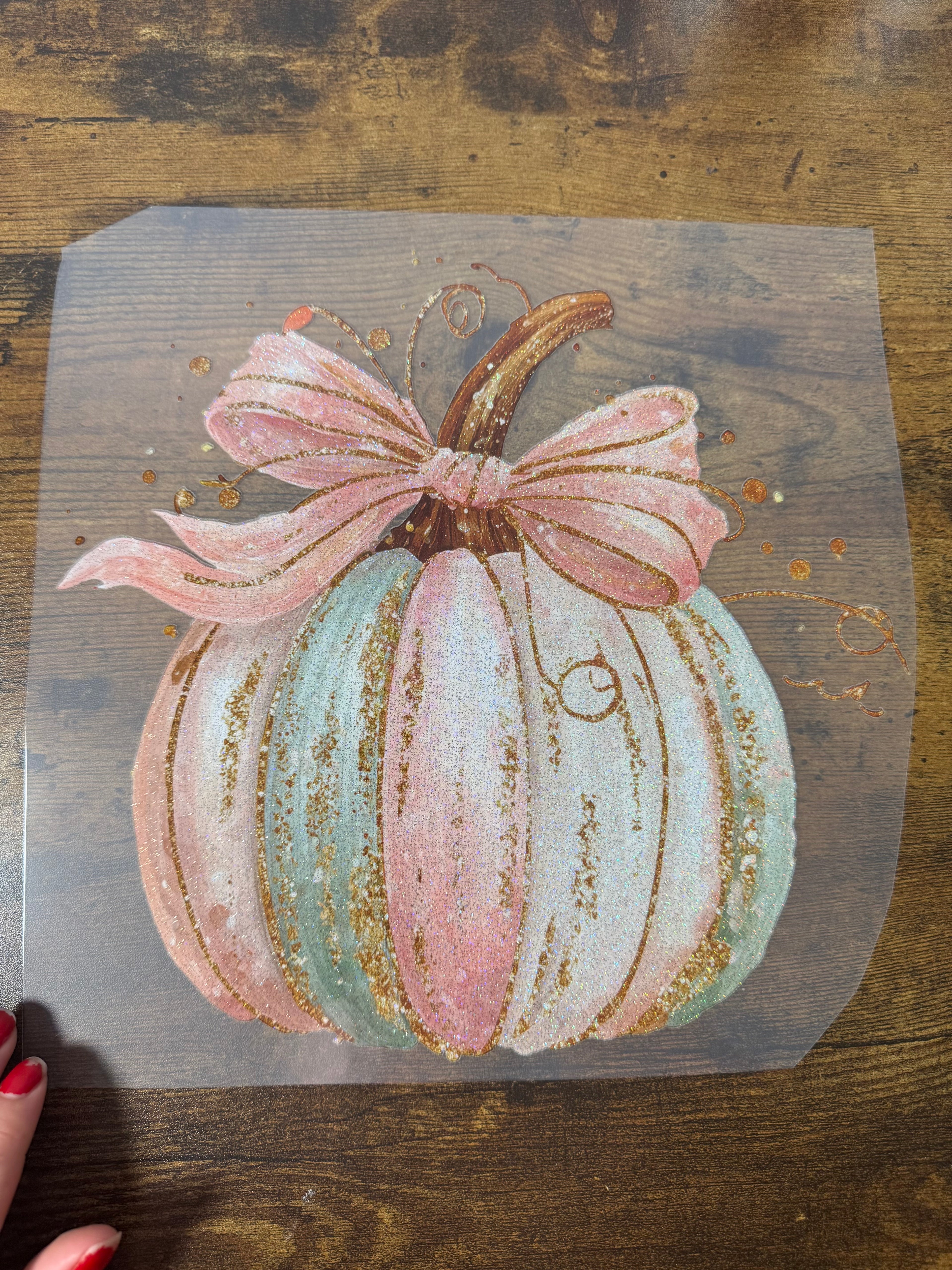Glitter Pumpkin Transfer