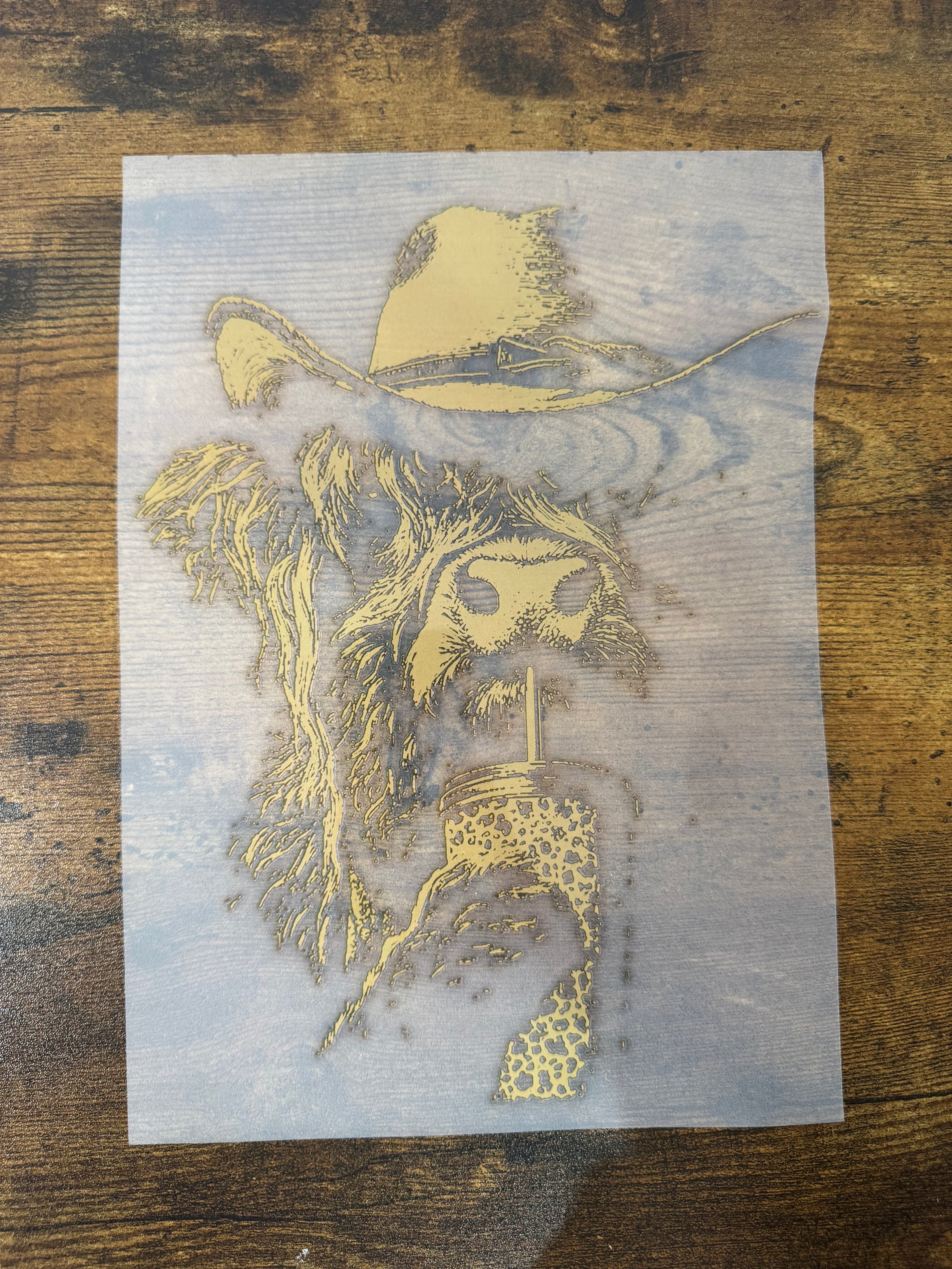 Halftone Highland Cow Transfer