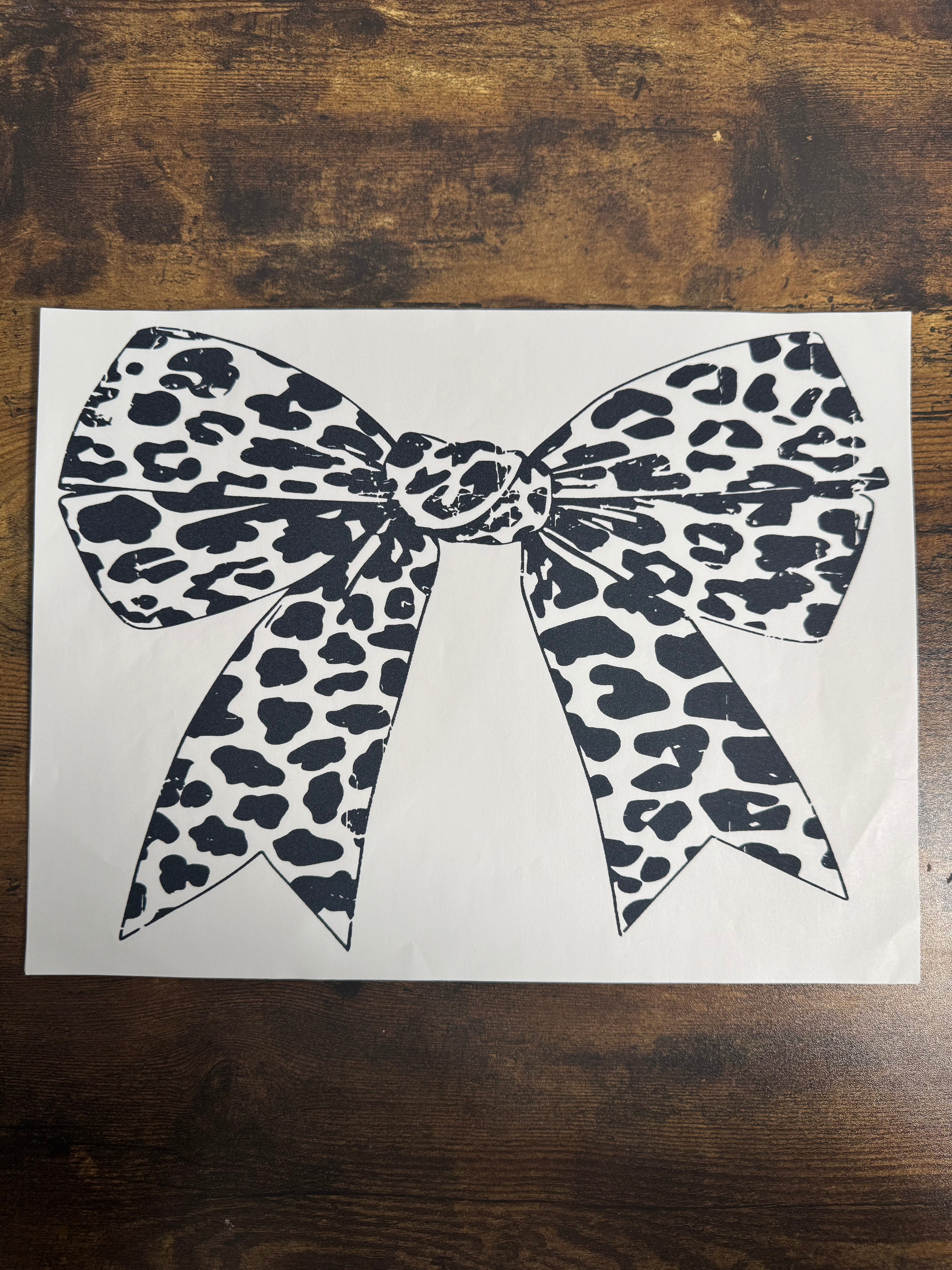 Leopard Bow Transfer