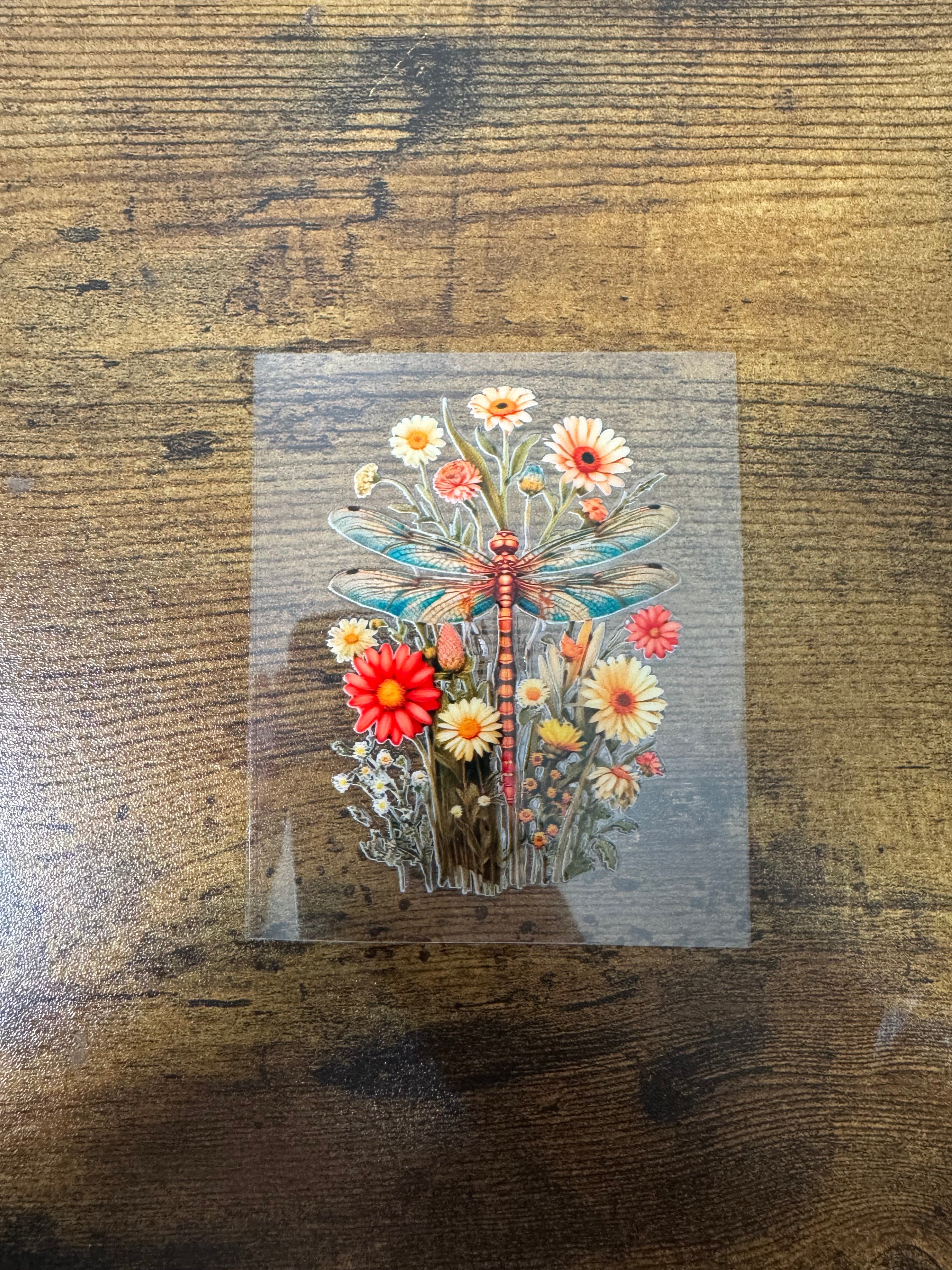Floral Dragonfly Decal