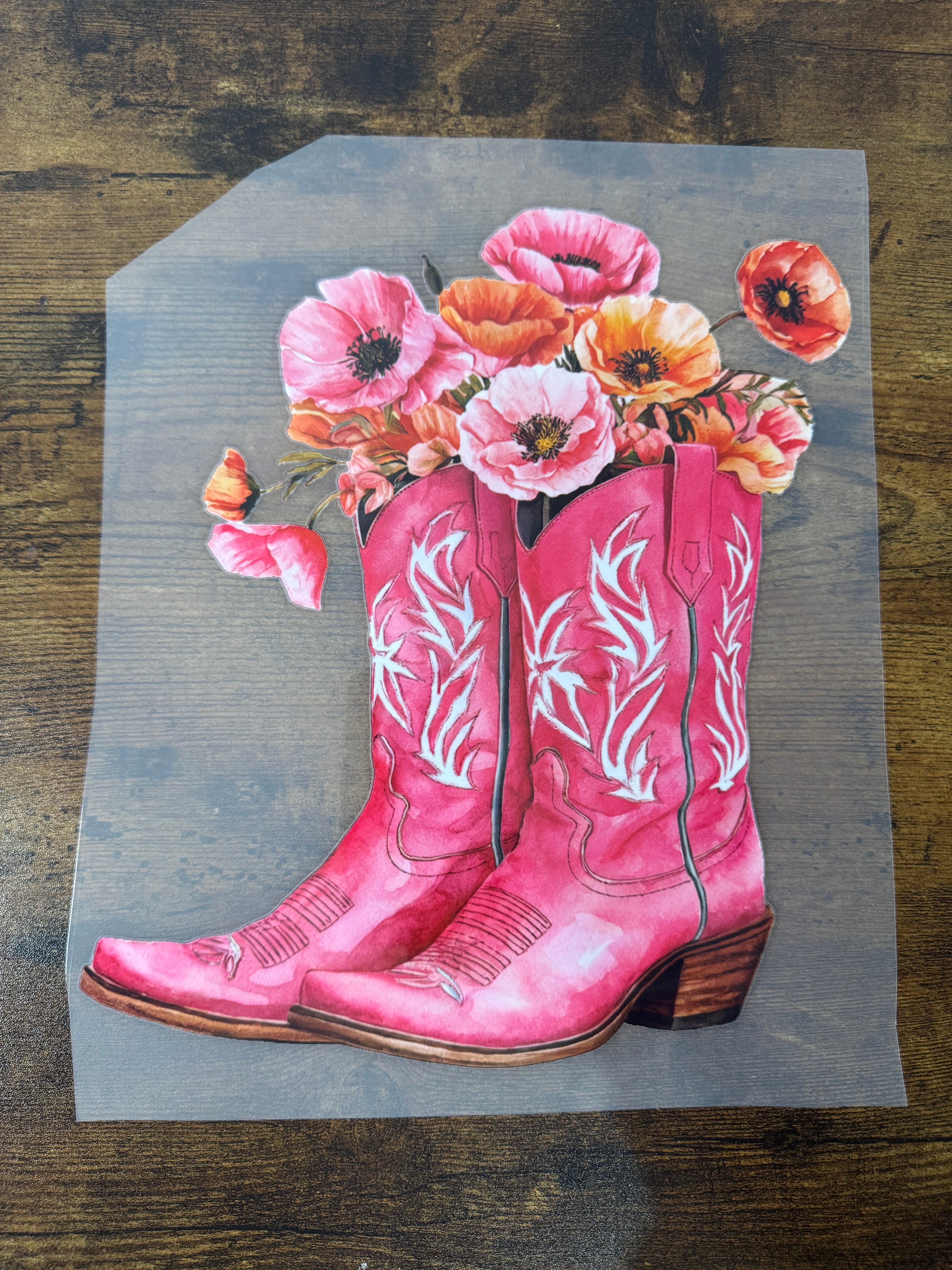 Floral Boots Transfer