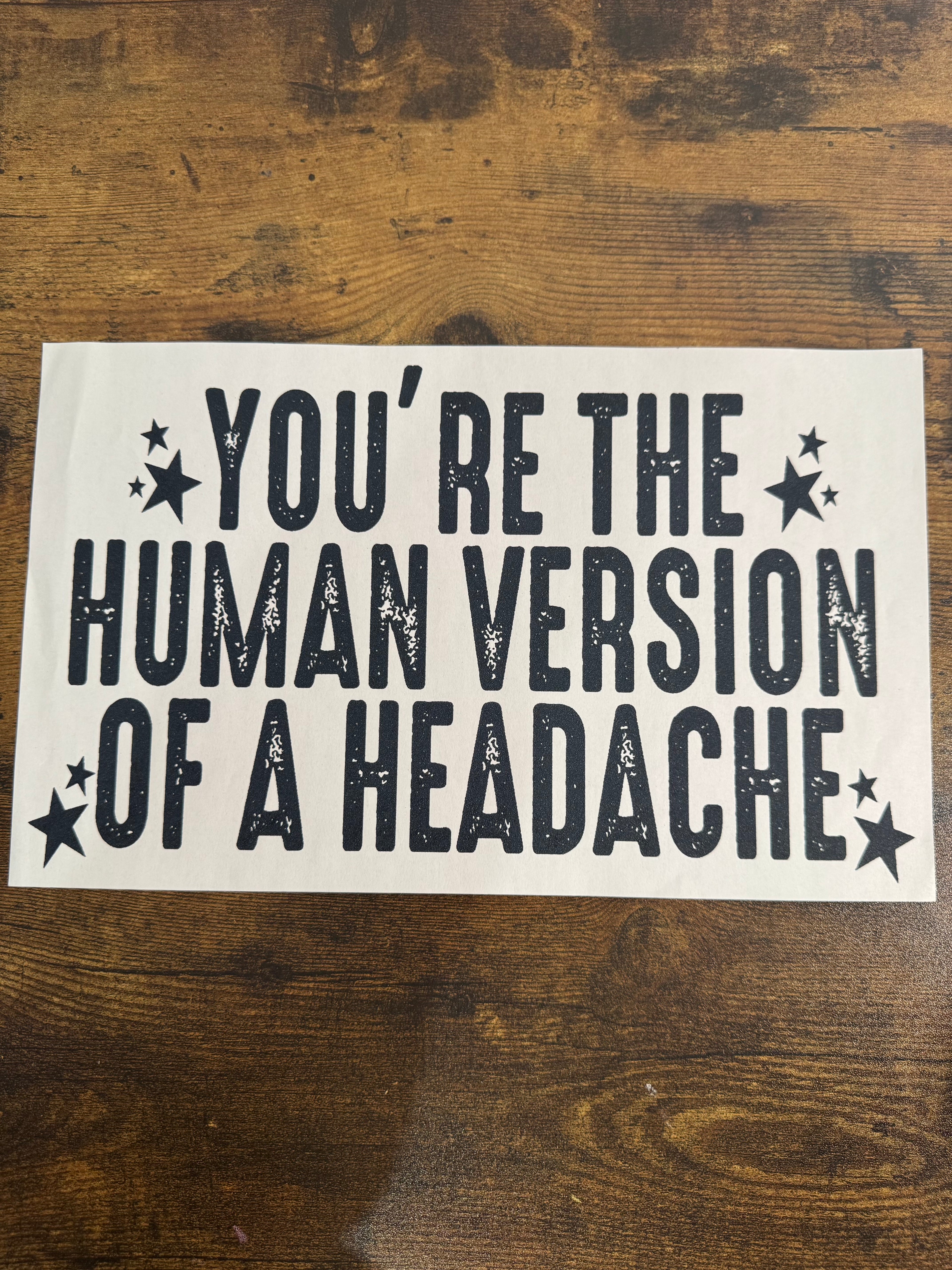Human Version Of A Headache Transfer